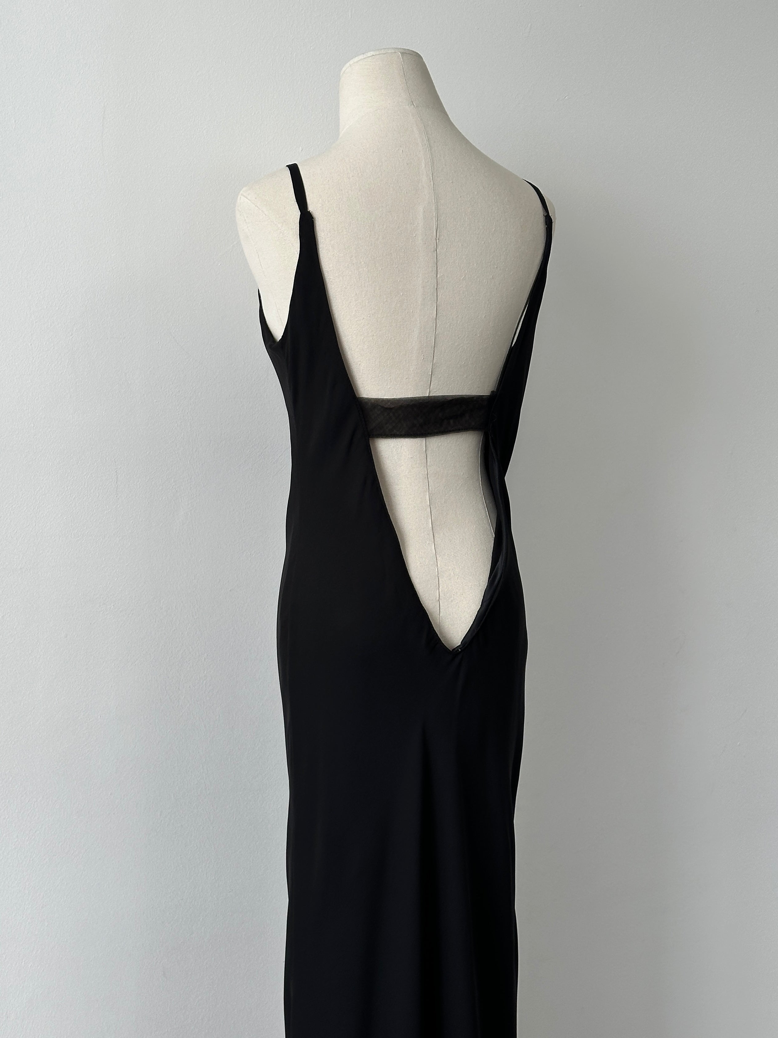 Vintage 1990s Floor Length Backless Dress - S