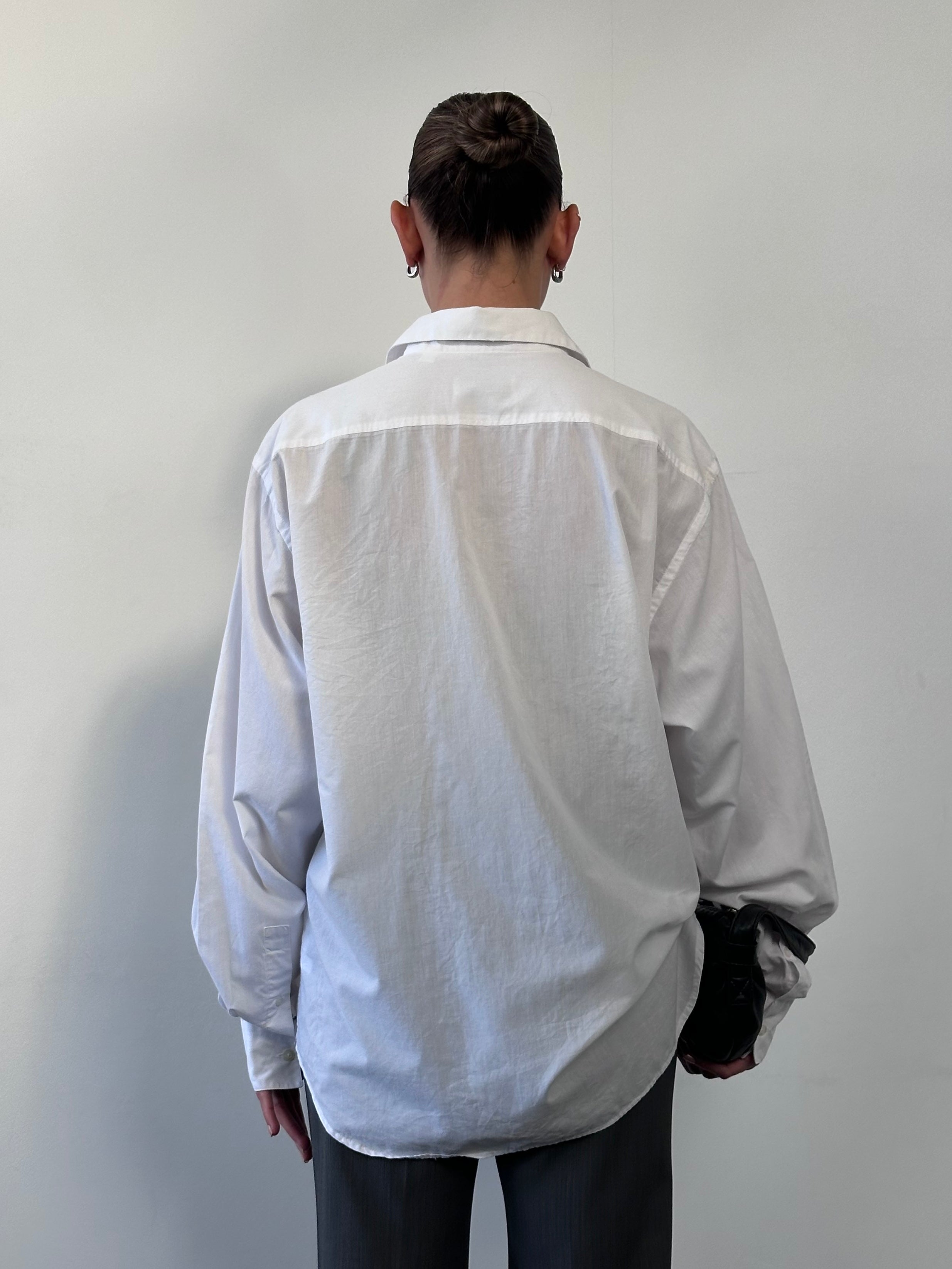Yves Saint Laurent Pour Homme 2000s cotton logo shirt in XL, featuring a classic design and visible logo on the front.
