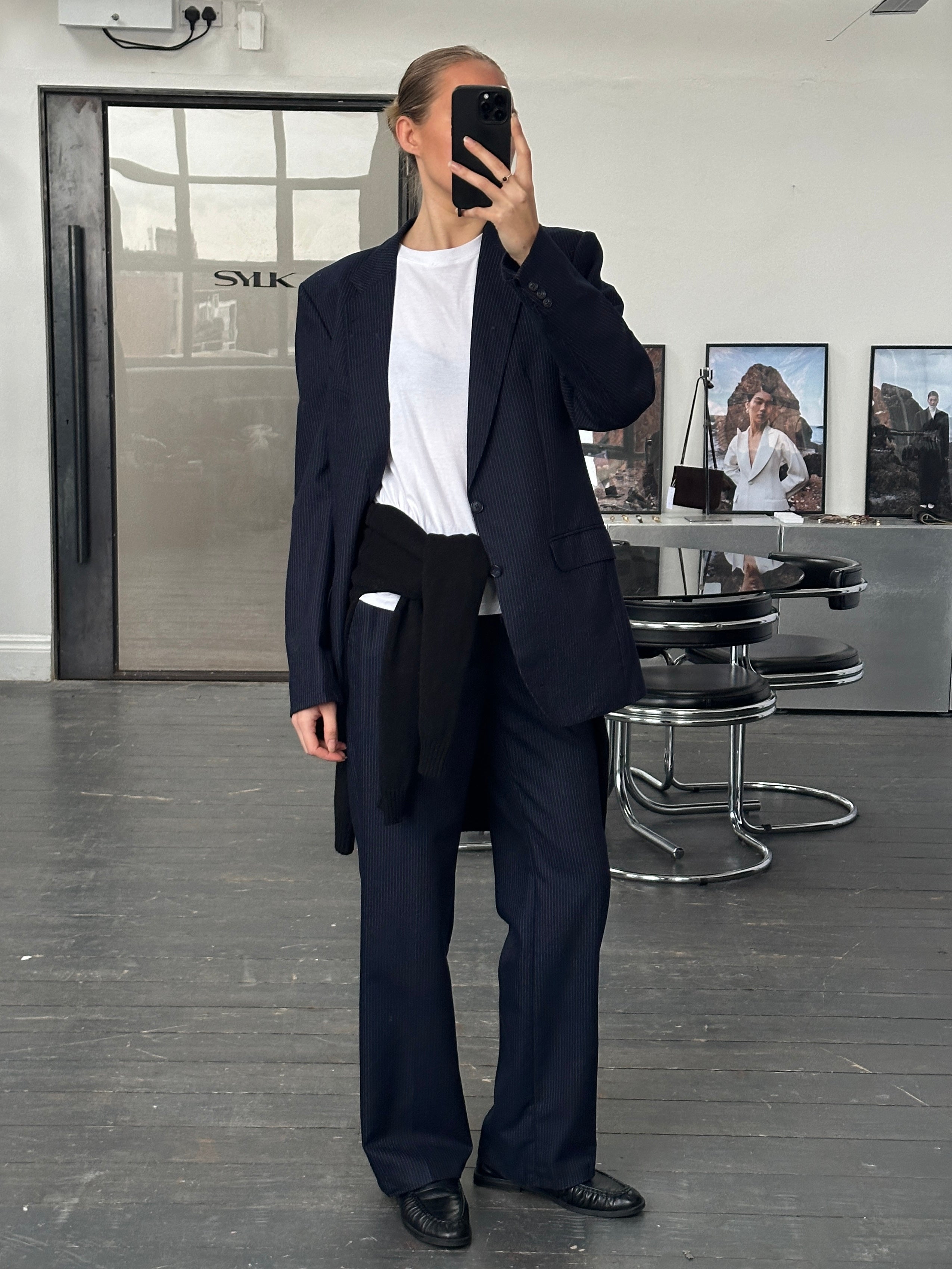 Vintage 1990s Pinstripe Pure Wool Suit - 40R/W28 - SYLK