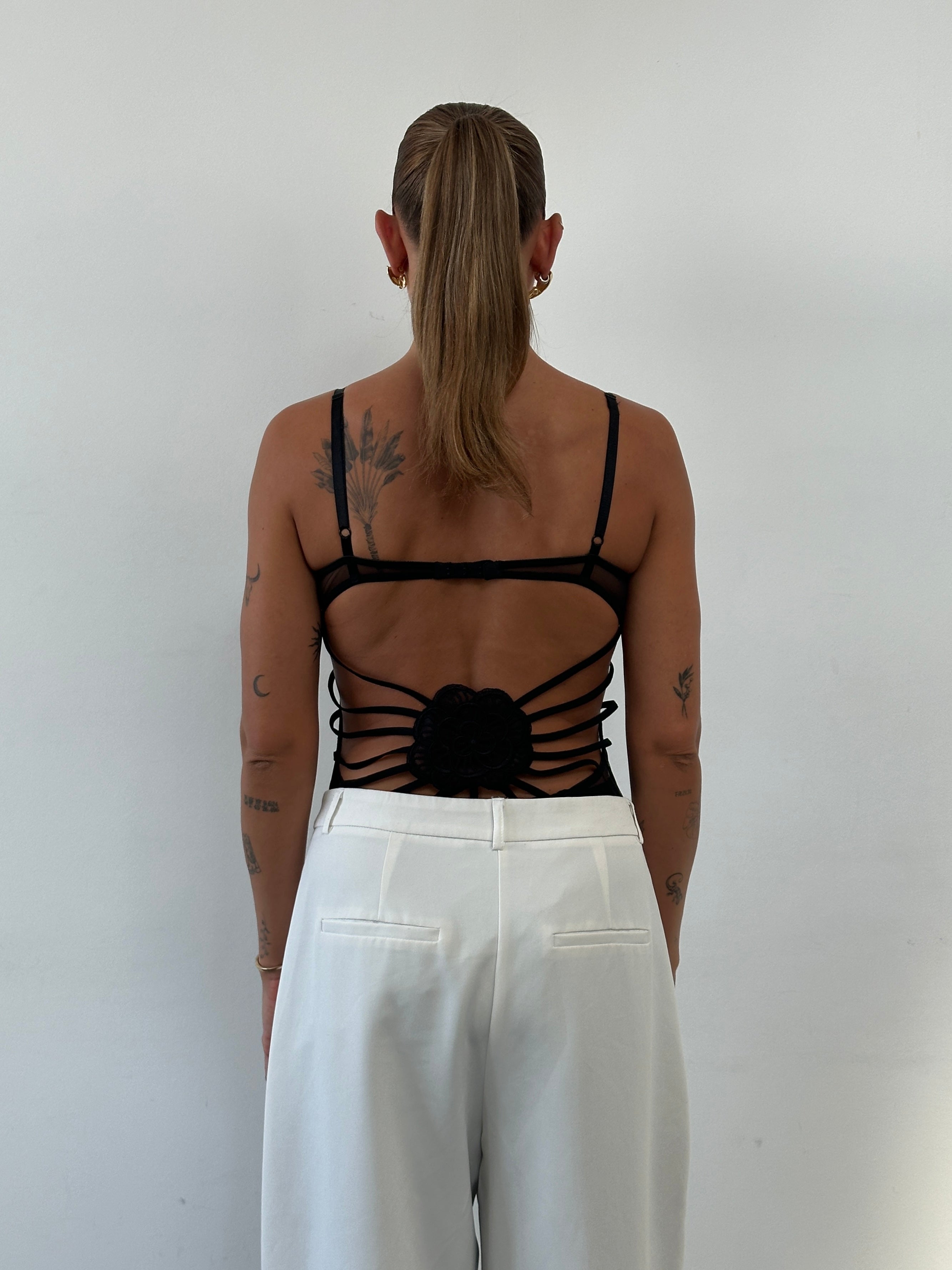 Vintage Italian vintage sheer babydoll lingerie top, delicate and lightweight with intricate lace details, size small.
