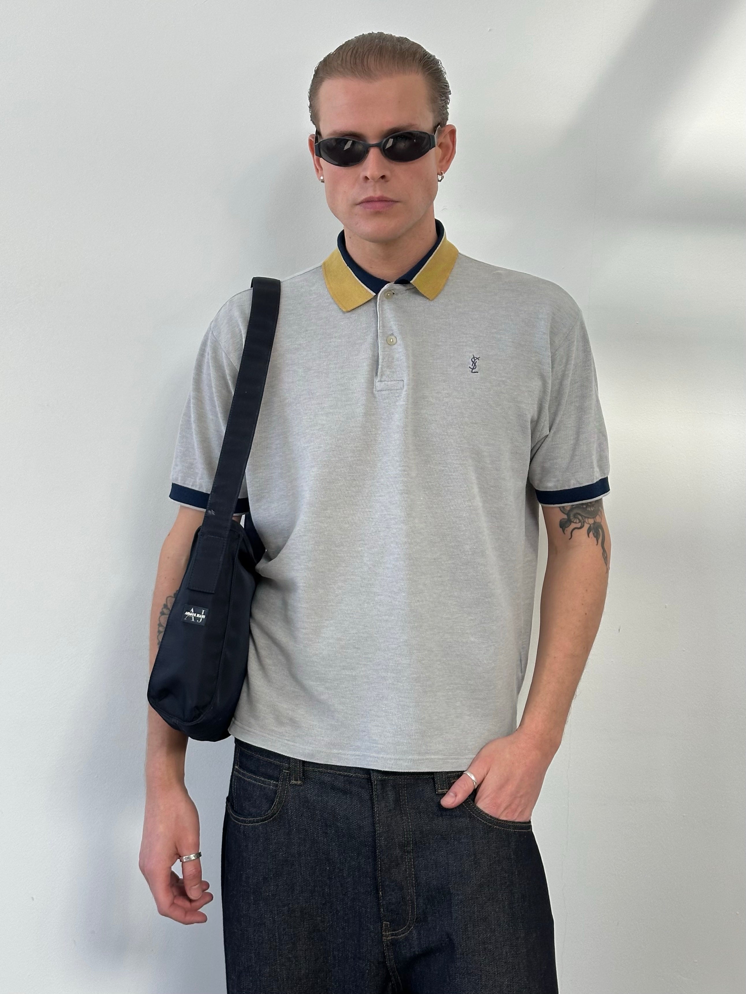 Yves Saint Laurent Pour Homme 1990s Short Sleeve Boxy Polo -