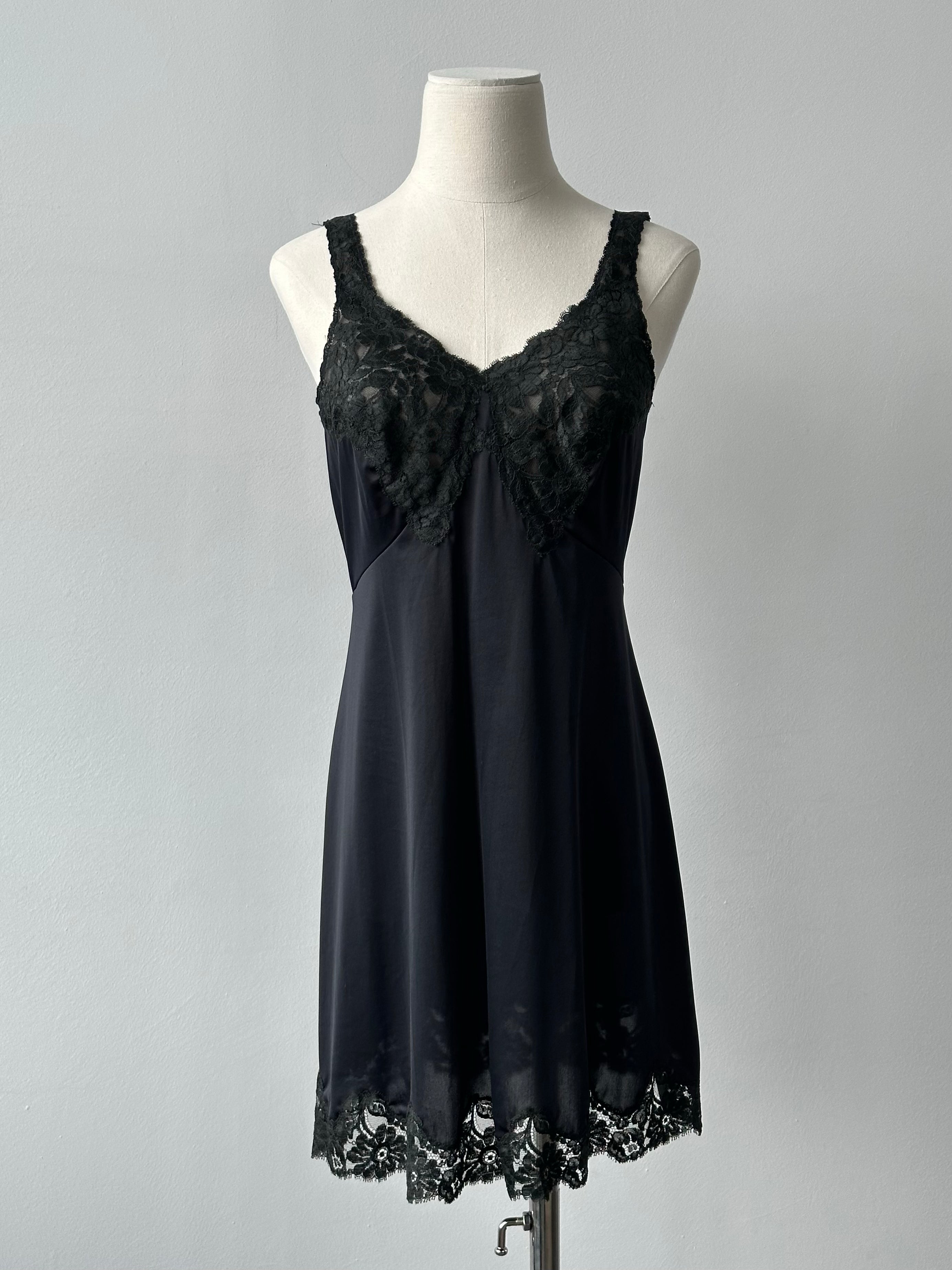 Italian Vintage 1990s Lace Mini Dress - S