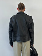 Vintage Leather Biker Jacket - M - SYLK