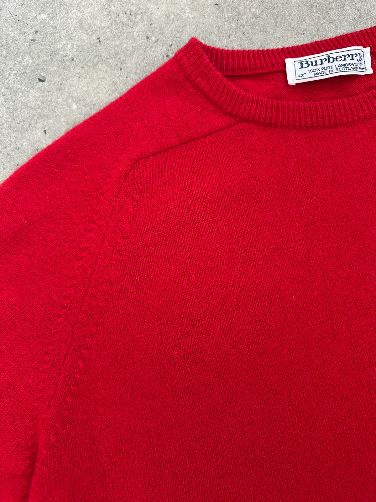 Burberry 1990s Pure Lambswool Logo Knit Jumper - M