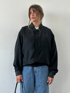 Vintage Pure Silk Bomber Jacket - XL - SYLK