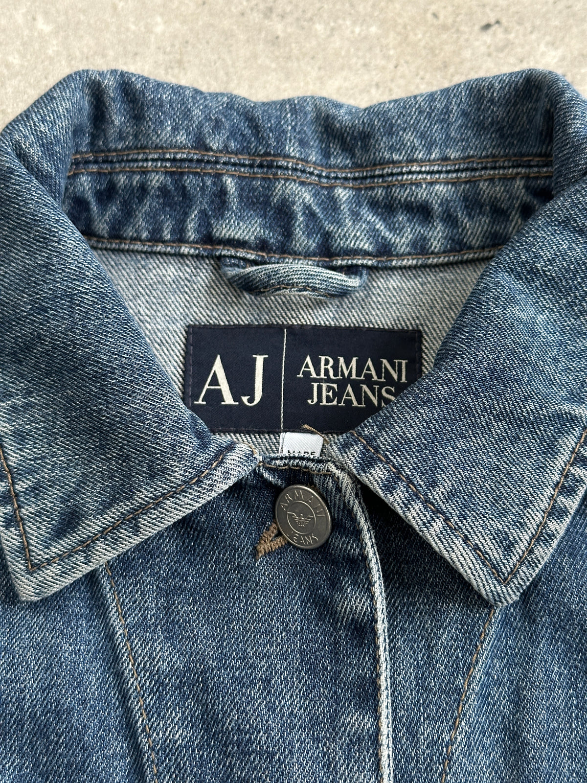 Armani Jeans 2000s Logo Denim Jacket - S