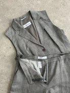 Max Mara Linen Cotton Two Piece Waistcoat Trousers Co Ord Set - M/W31 - SYLK