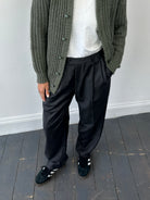 Trussardi Wool Pleated Straight Leg TailoredTrousers - W32 - SYLK