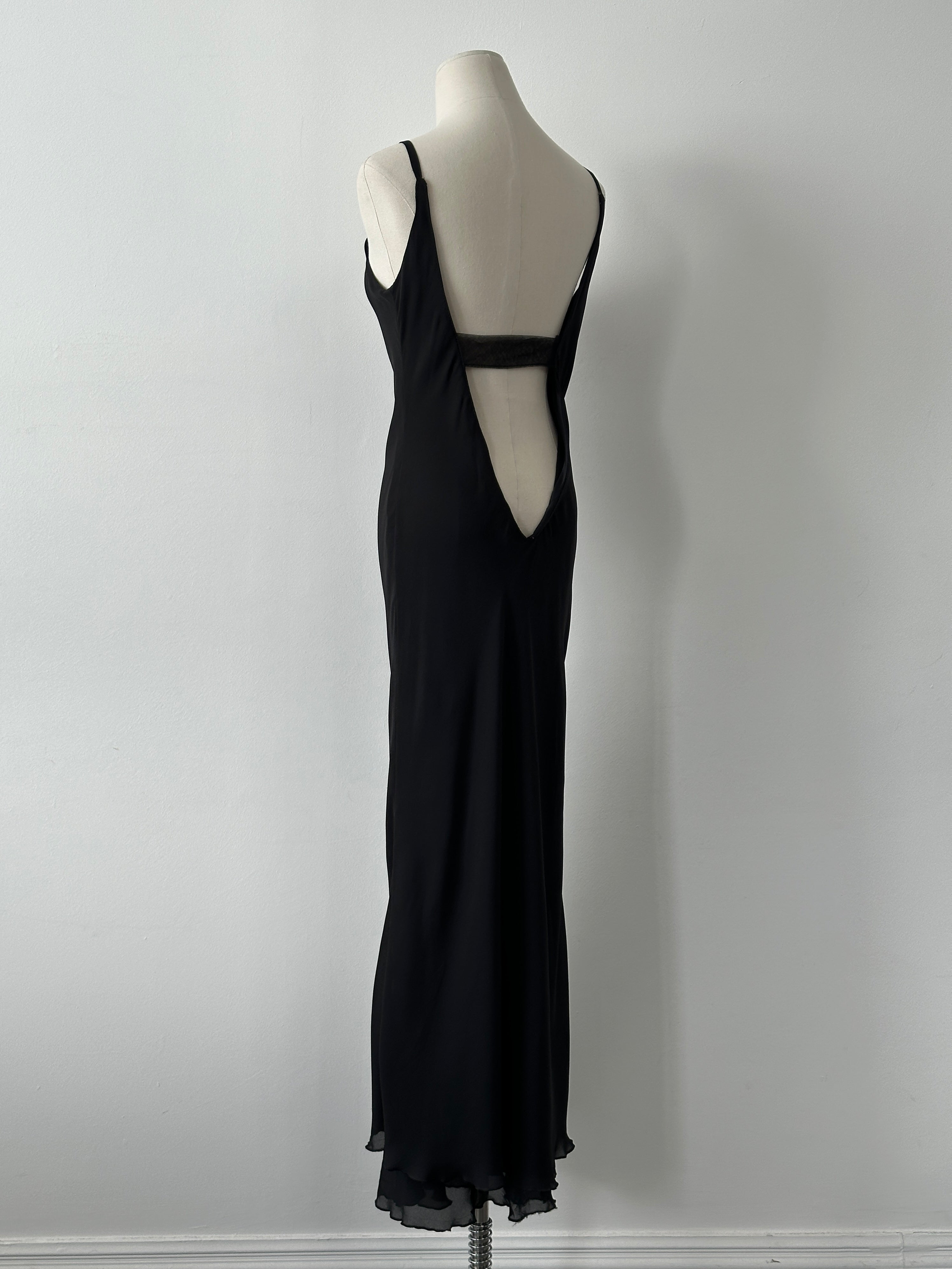 Vintage 1990s Floor Length Backless Dress - S
