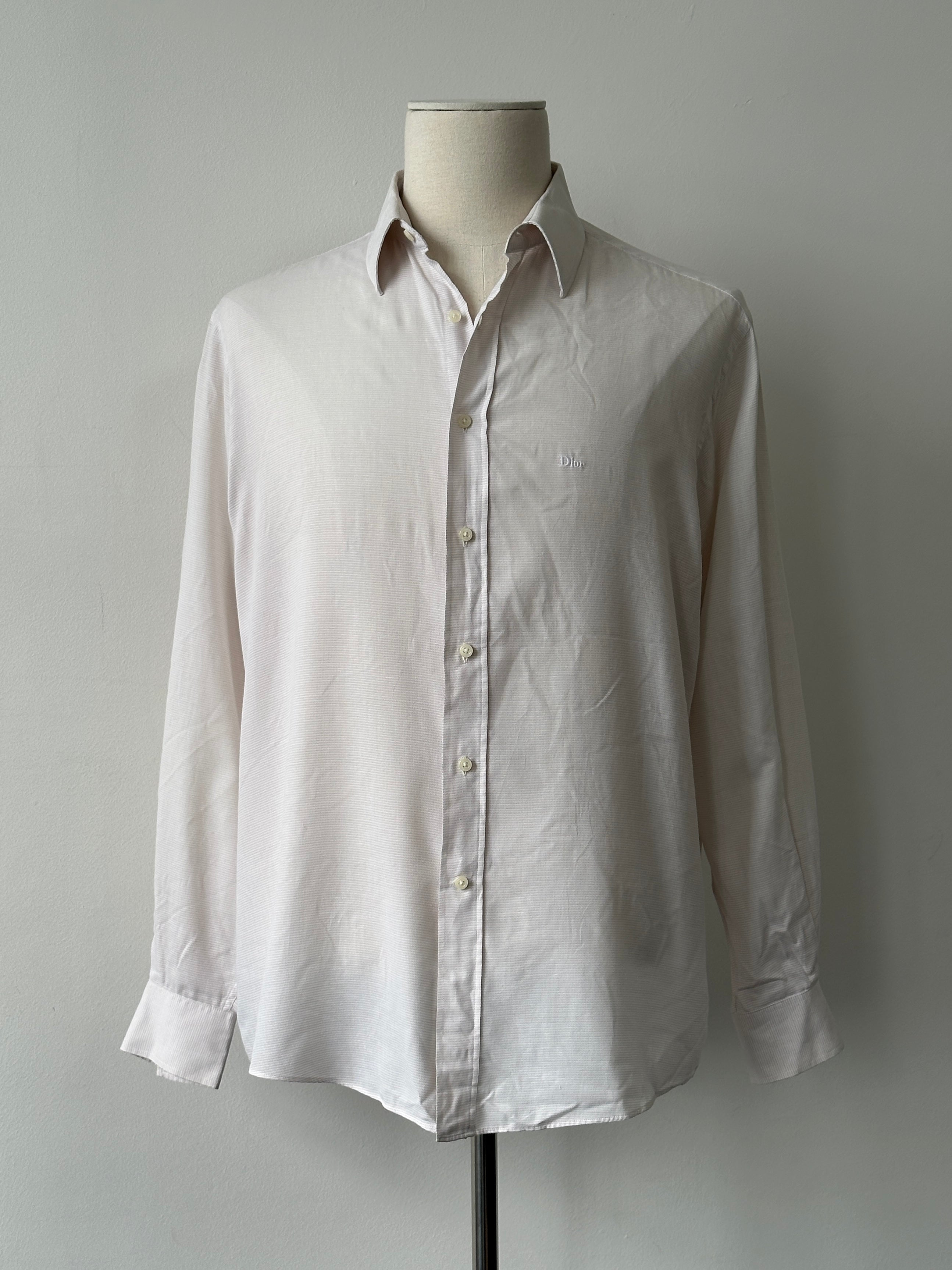 Christian Dior 1990s Cotton Logo Shirt - L