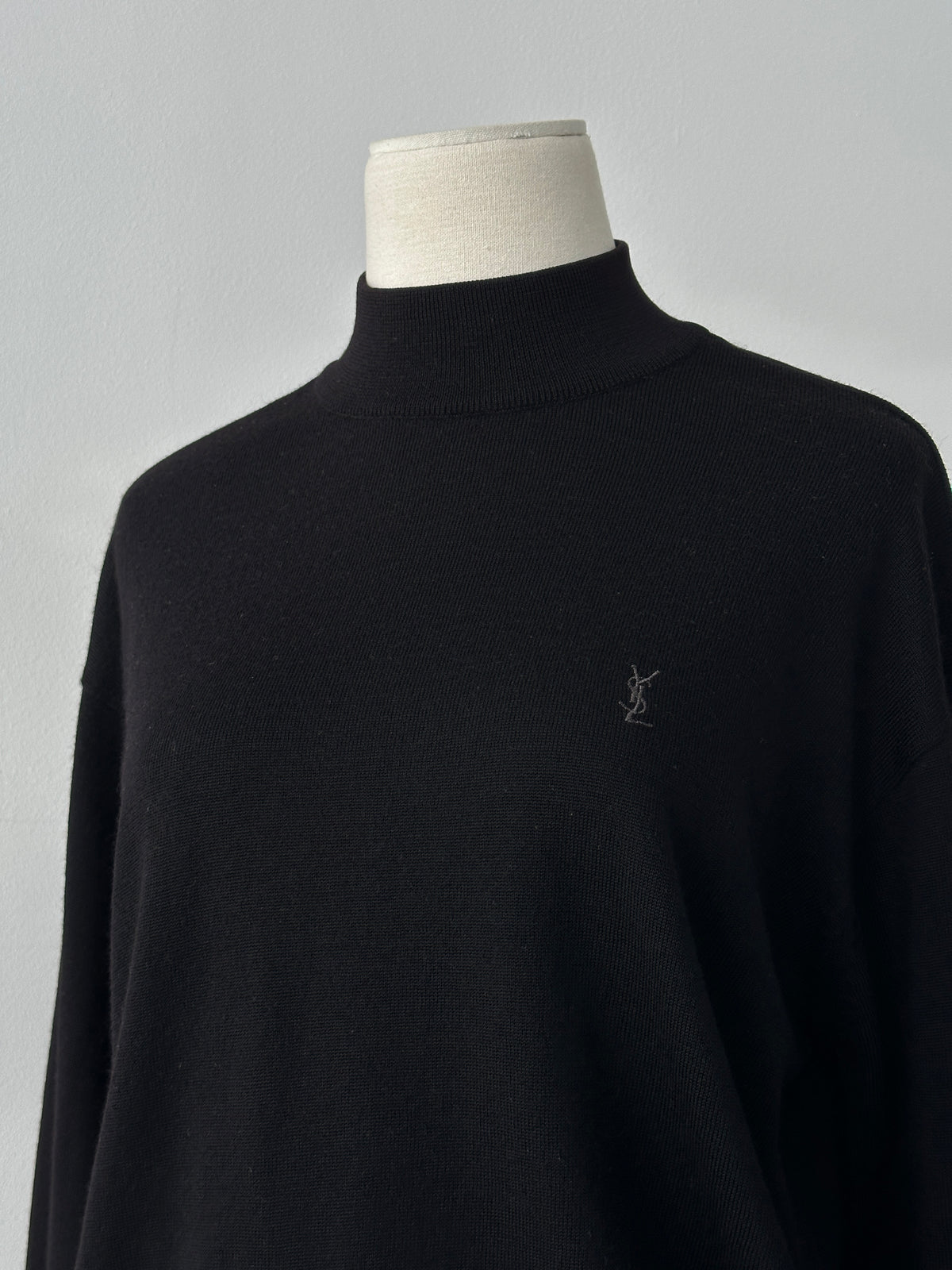 Yves Saint Laurent 1990s Wool High Neck Jumper - M
