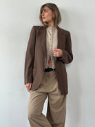 Italian Vintage Pure Wool Single Breasted Blazer - S/M - SYLK