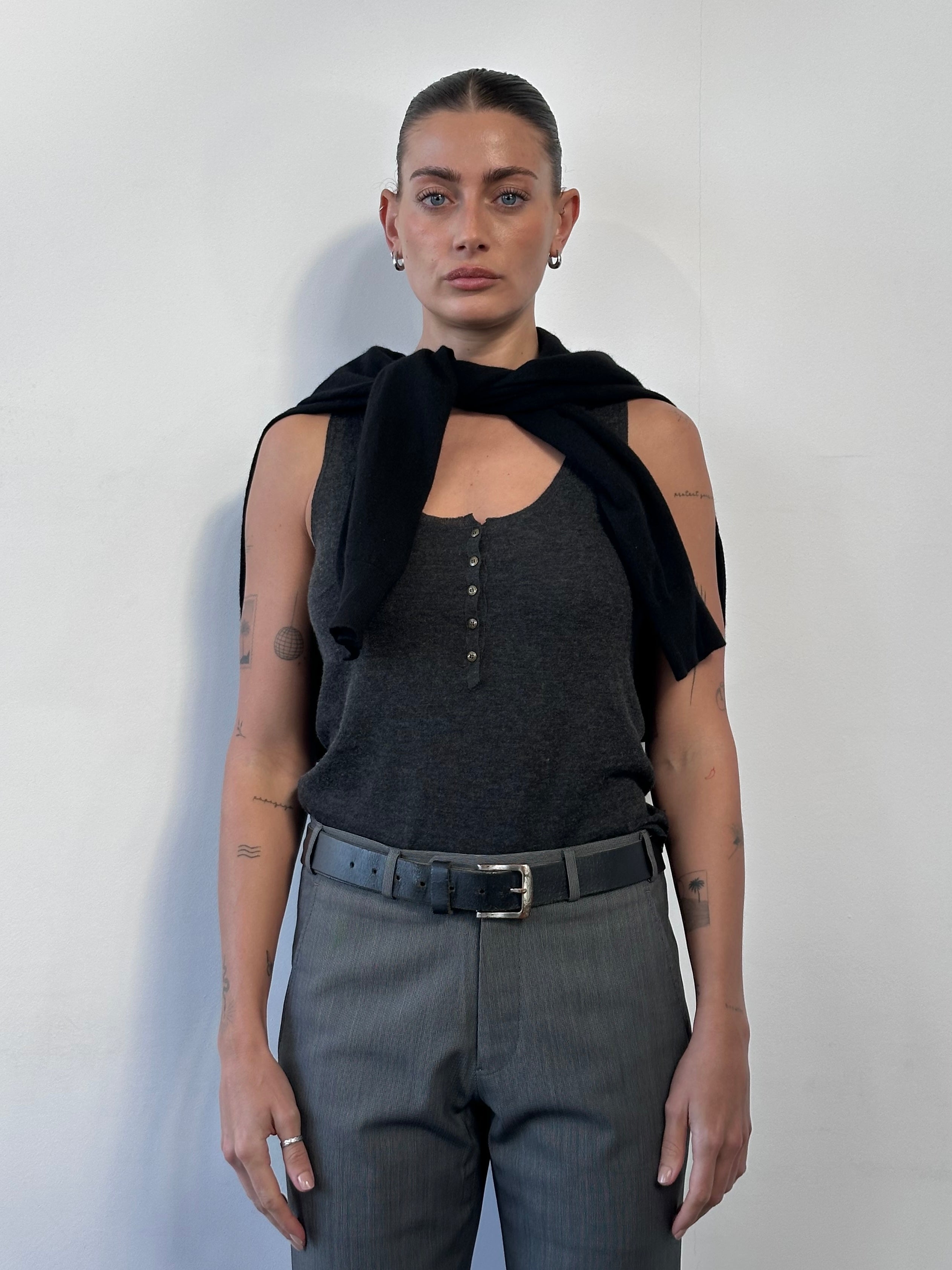 Louis Vuitton Cashmere Silk Sleeveless Vest Top - M - SYLK