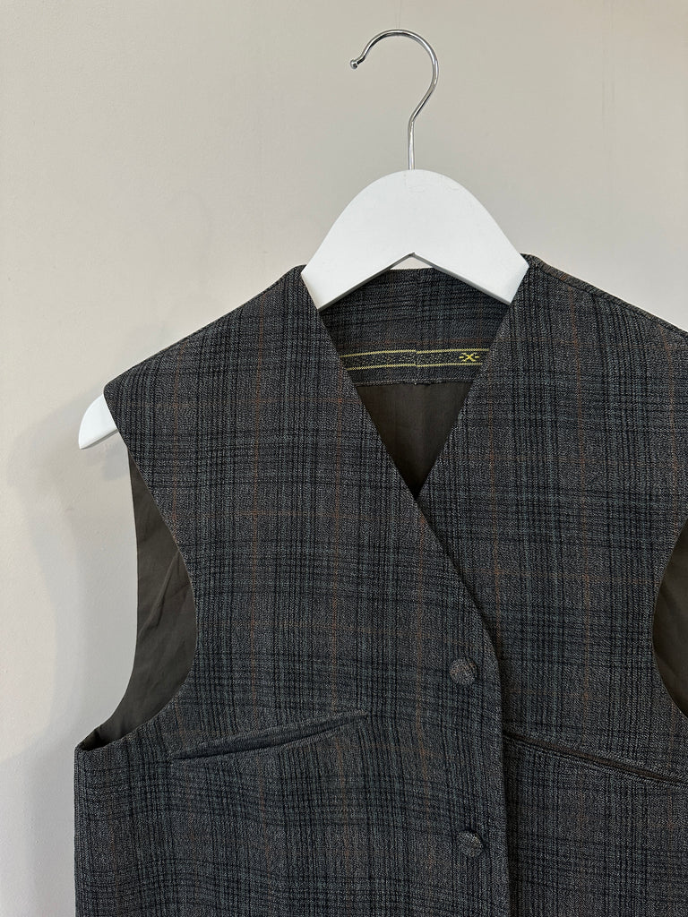 Vintage Check Handmade Waistcoat - M - SYLK