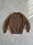 Yves Saint Laurent Tricots 80s Pure Wool V Neck Jumper - M/L - SYLK