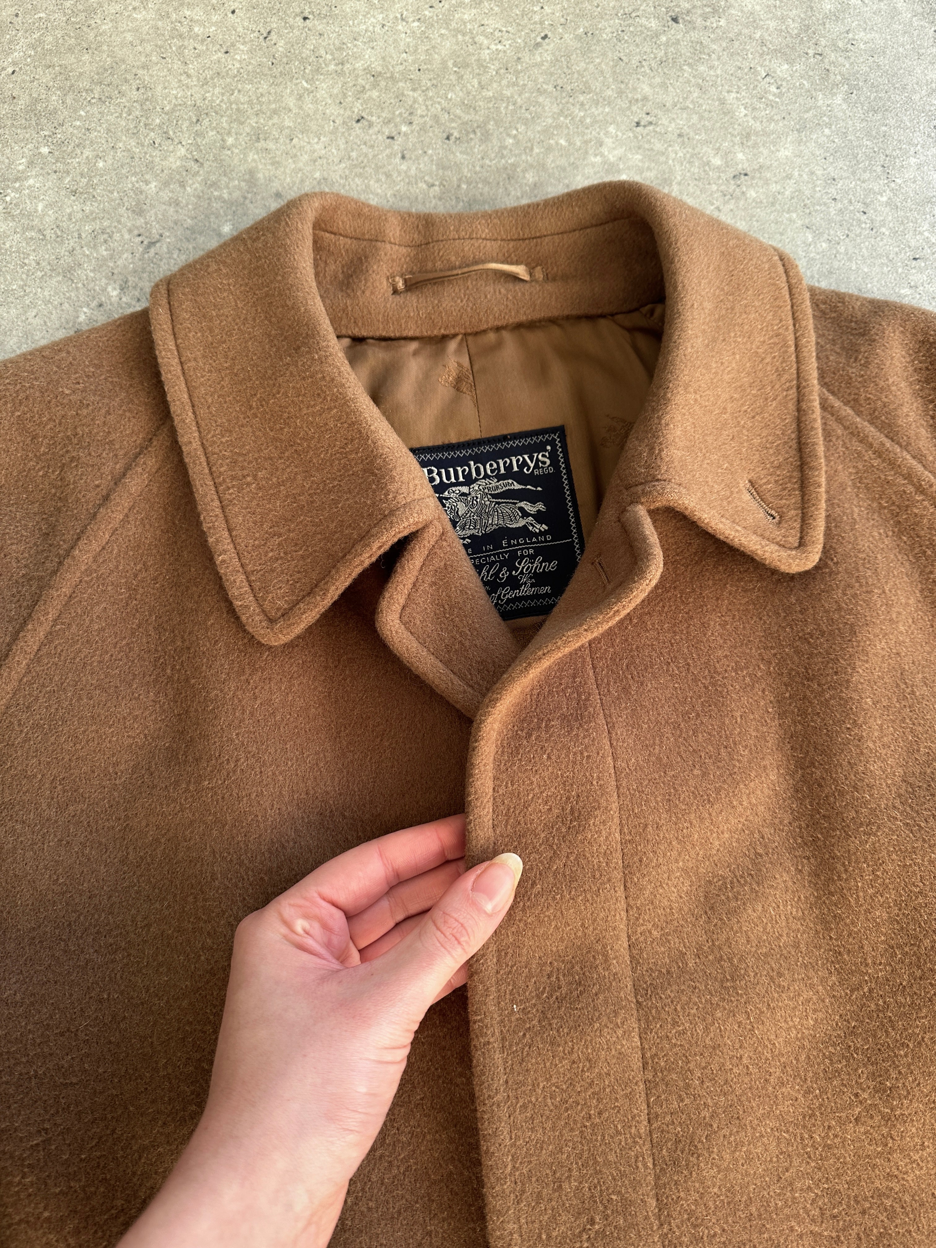 Burberry Wool Camel Hair Concealed Placket Coat - XXL | SYLK