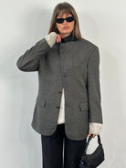 Loro Piana 1990s Wool Cashmere High Neck Blazer - 38R/L - SYLK