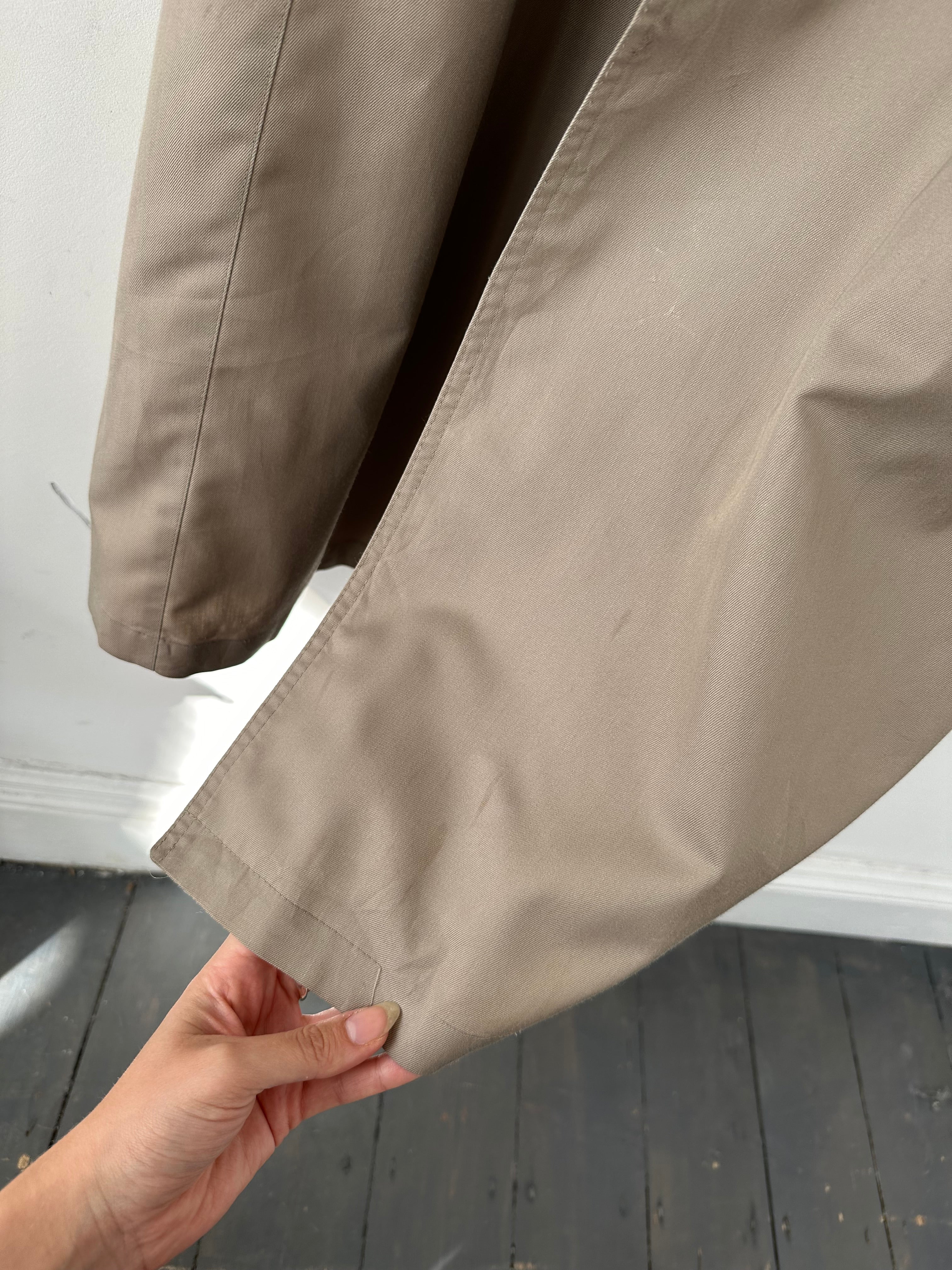 Christian Dior Monsieur cotton double-breasted belted trench coat in XL, shown with classic design and tailored fit.