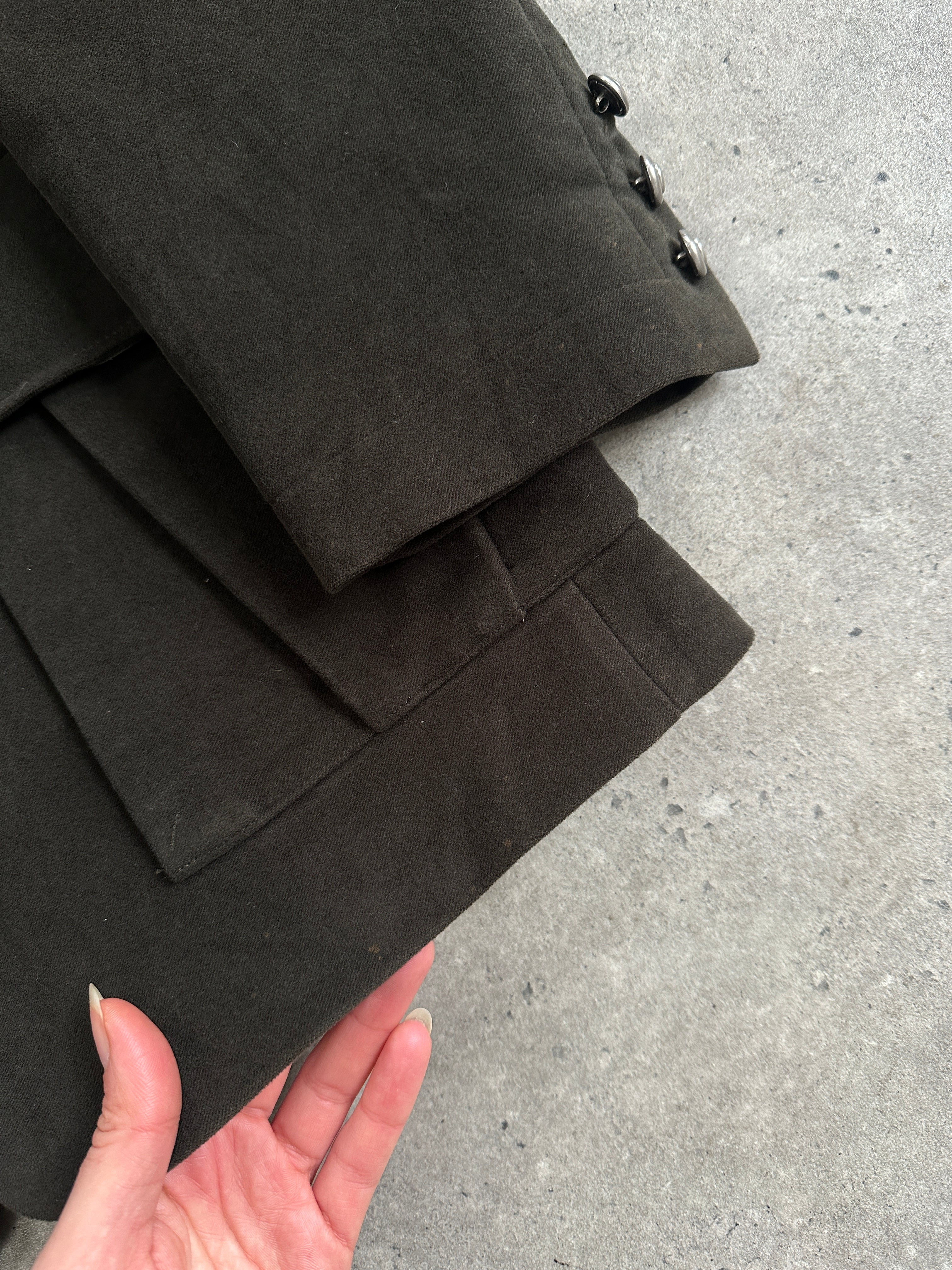 Versace Jeans Couture pure cotton blazer with Medusa button detail in size 40R/L, tailored fit, and classic design.