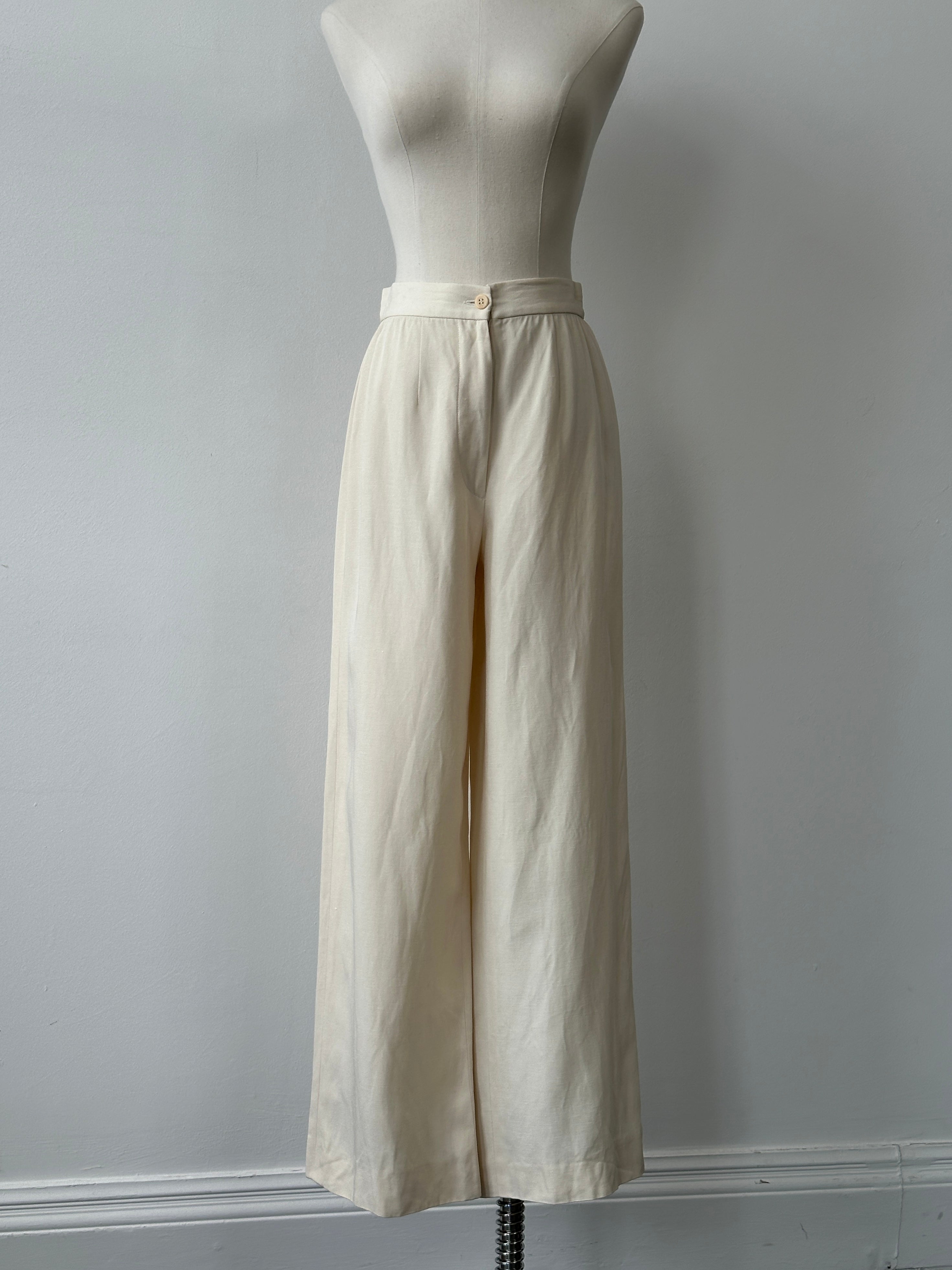 Giorgio Armani 1990s Wide Leg Tailored Trousers - W28