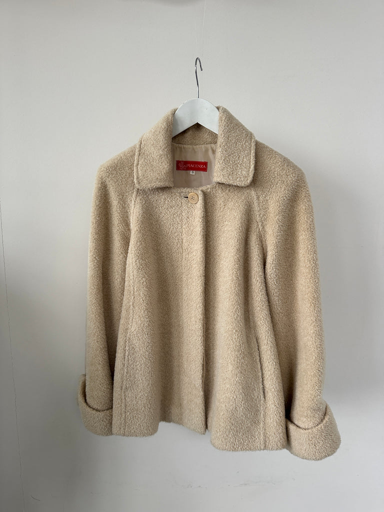 Vintage Wool Mohair Glitter Swing Jacket - S - SYLK