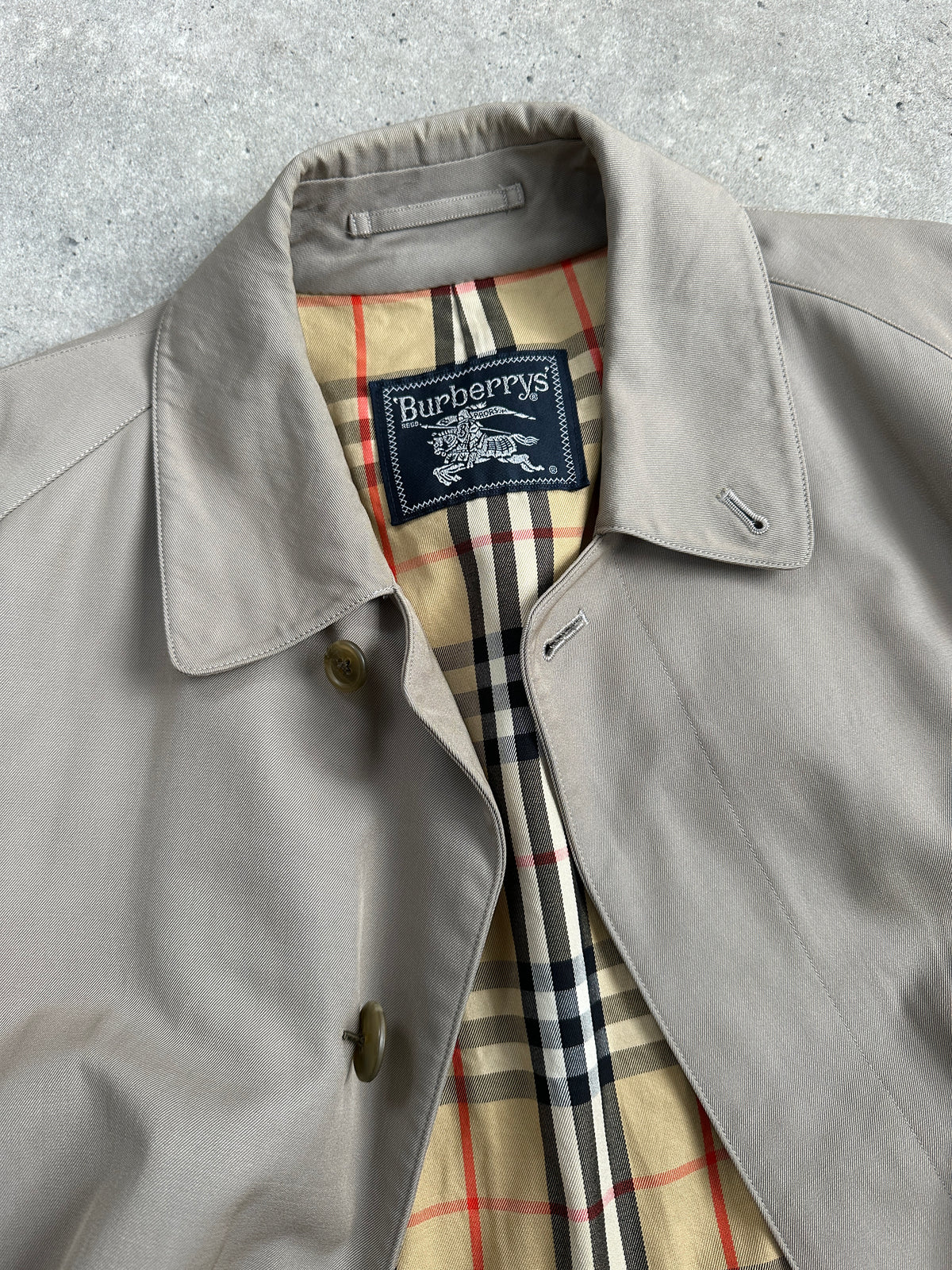 Burberry 1990s Pure Tasmania Wool High Neck Trench - L