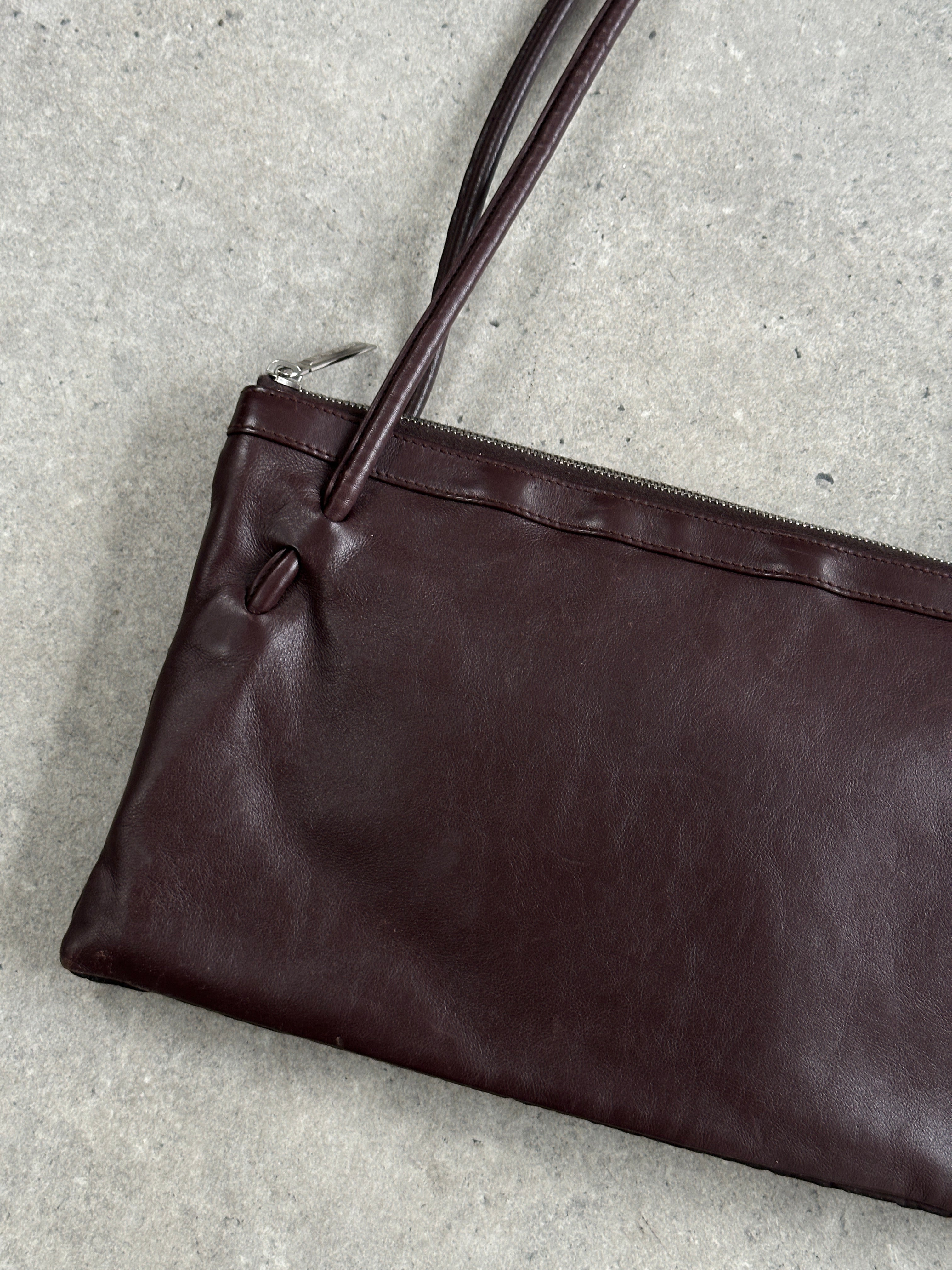 Giorgio Armani 1990s Leather Minimal Shoulder Bag