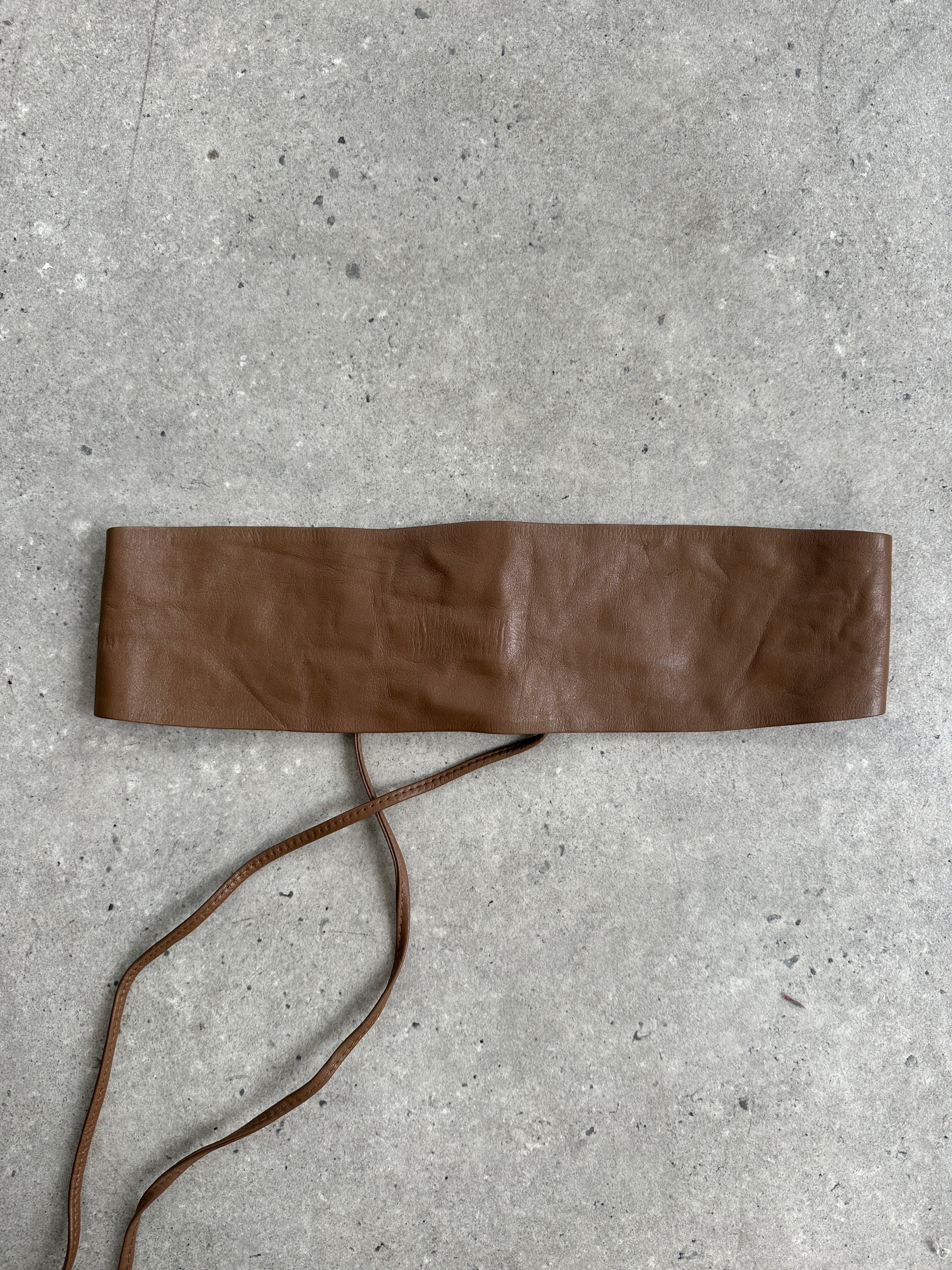 Jaeger 1990s Leather Chunky Wrap Belt - One size