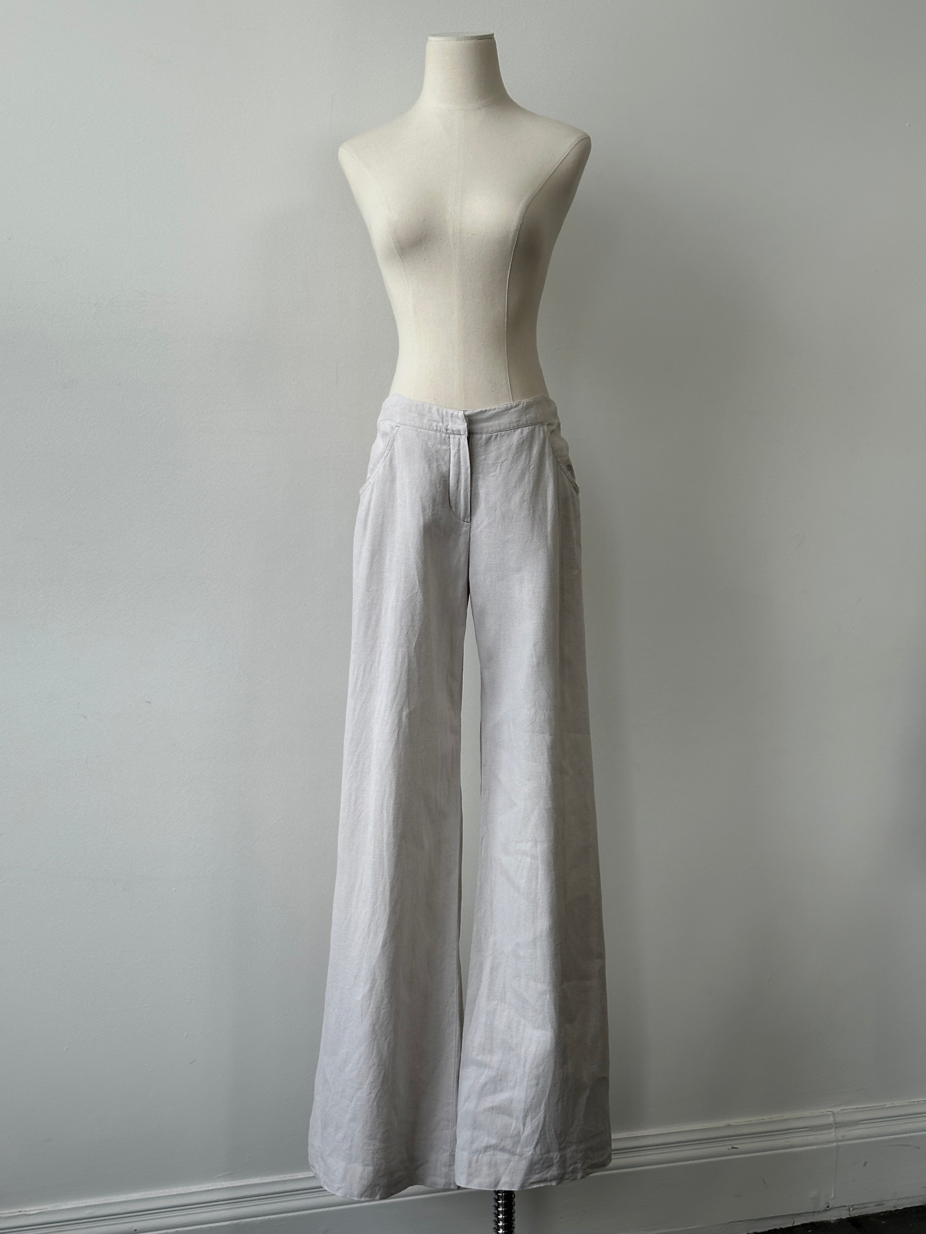 Joseph 1990s Pure Linen Wide Leg Trousers - W30