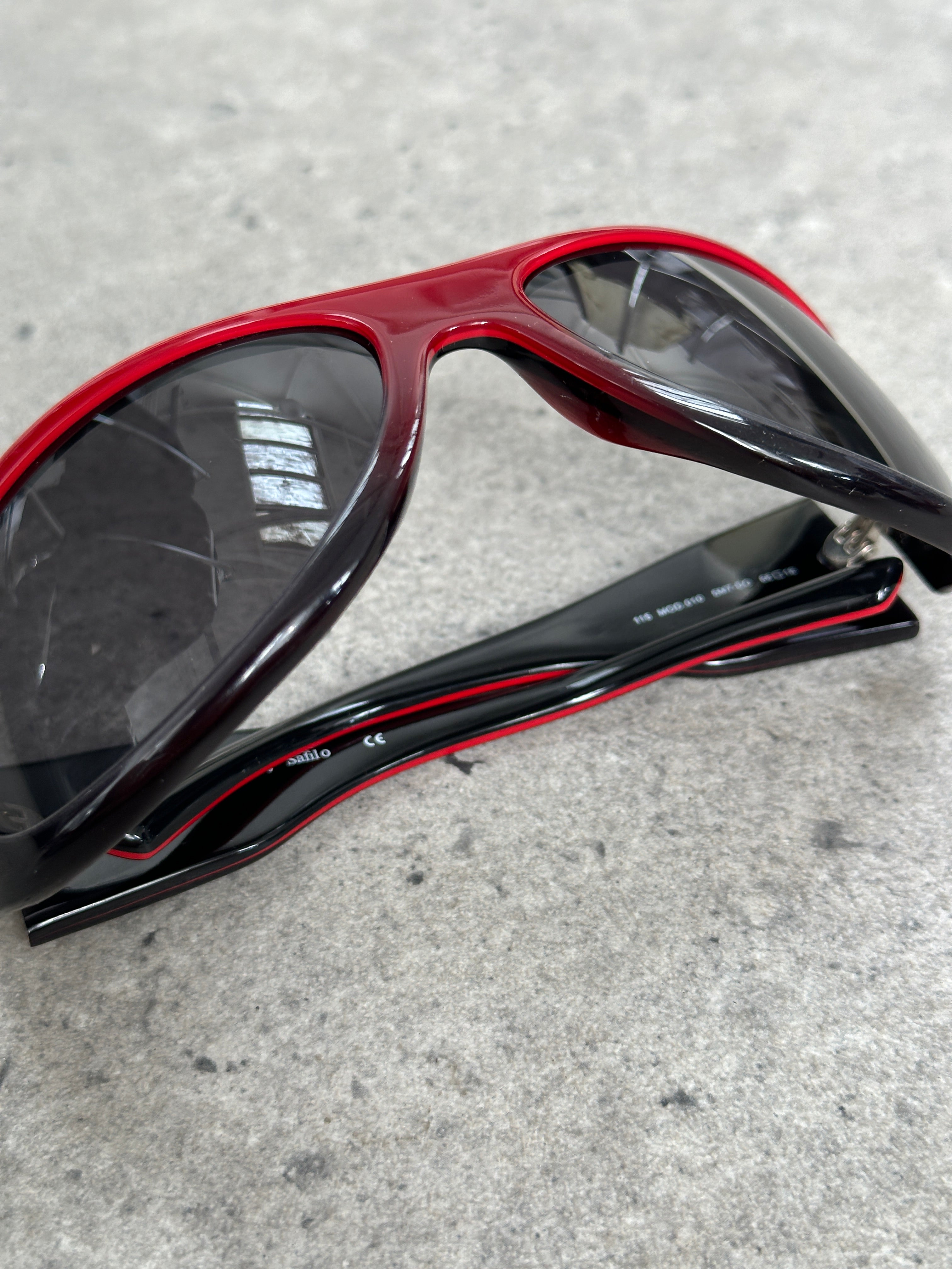Vintage 2000s Shield Wrap Logo Sunglasses