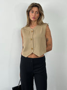 Mani 1990s Wool Sleeveless Top - M