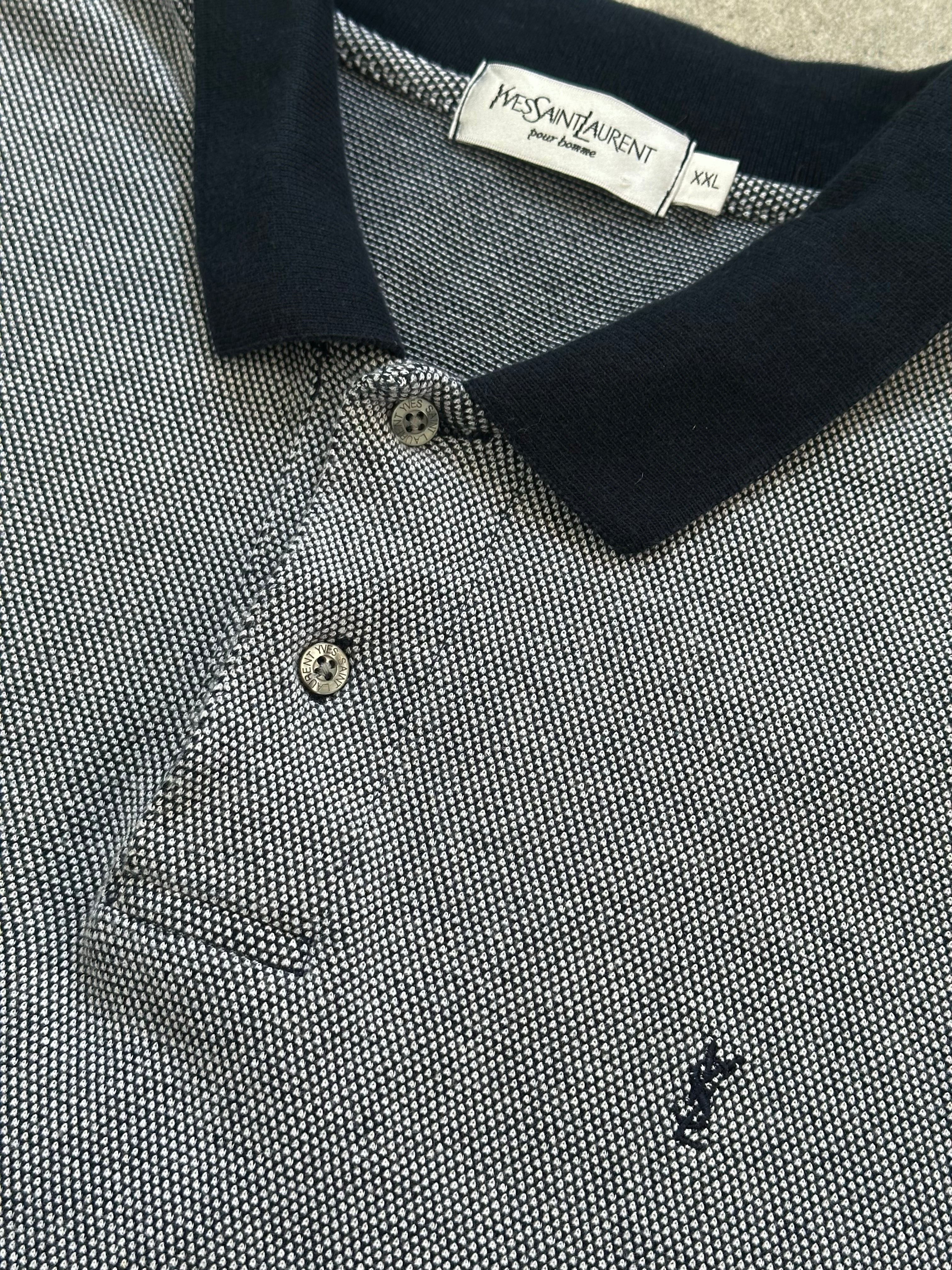 Yves Saint Laurent Pour Homme 1990s Pure Cotton Short Sleeve Polo -