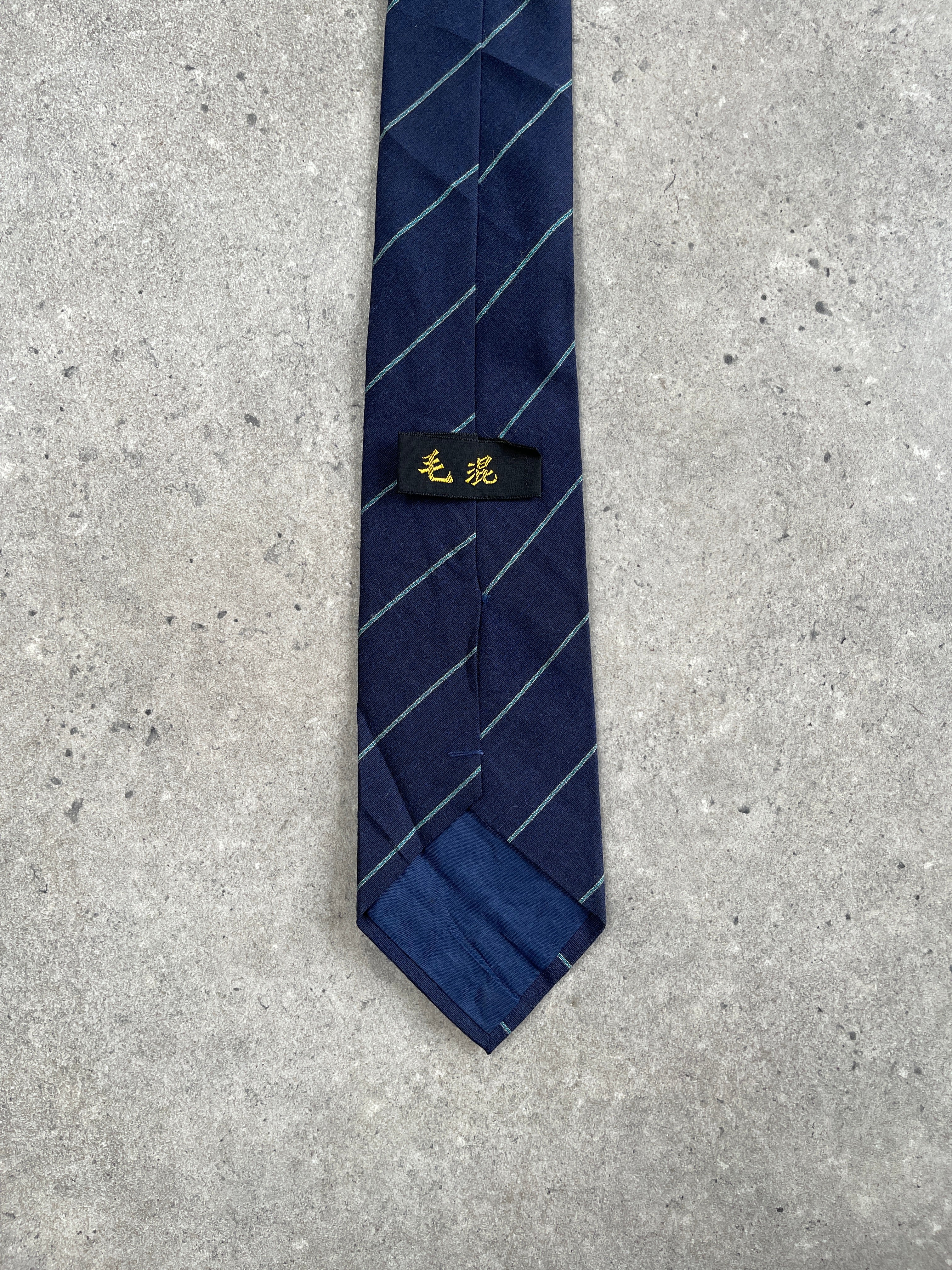 Vintage 1990s Wool Striped Tie