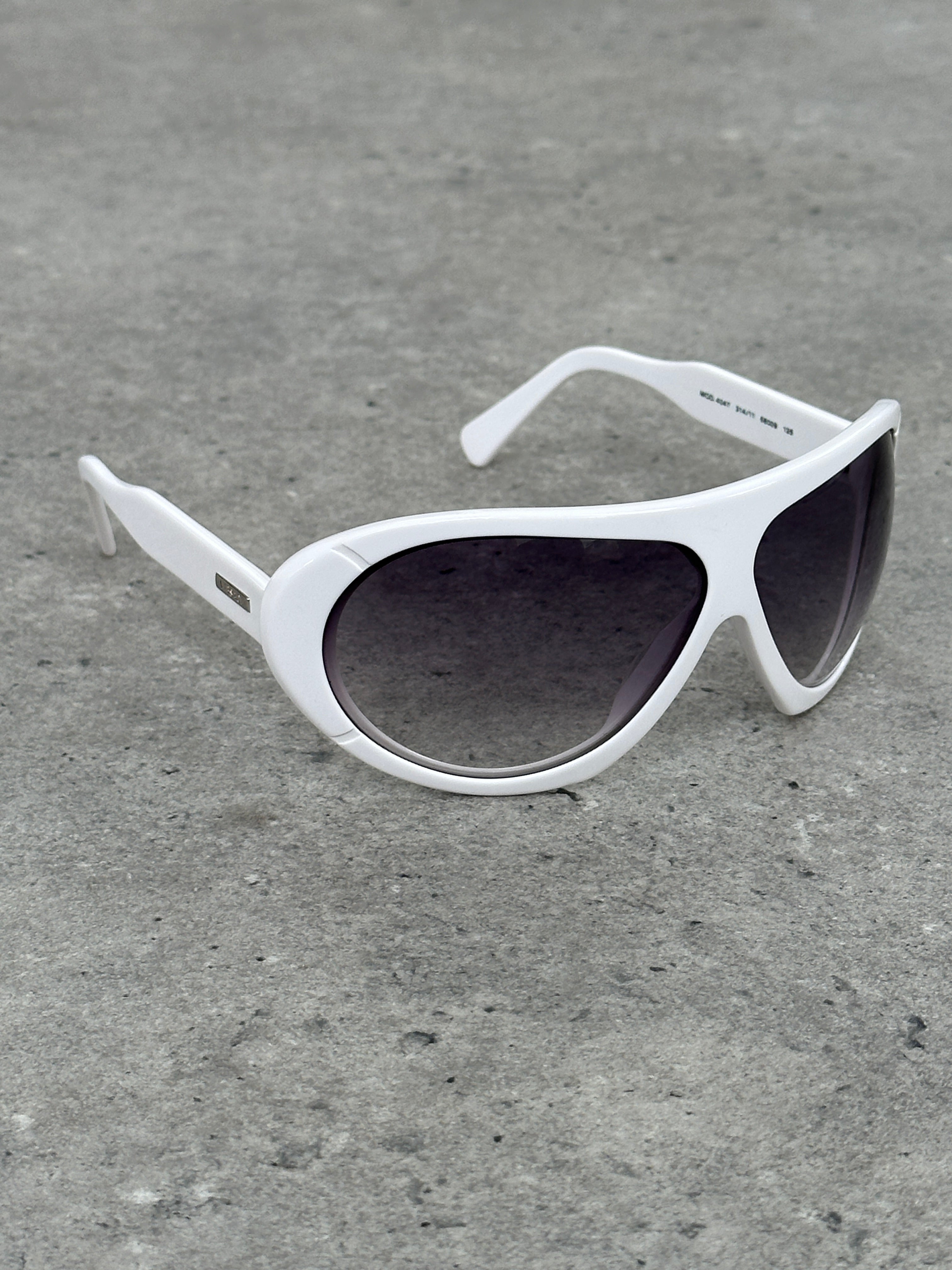Versace 2000s Oversized Shield Logo Sunglasses