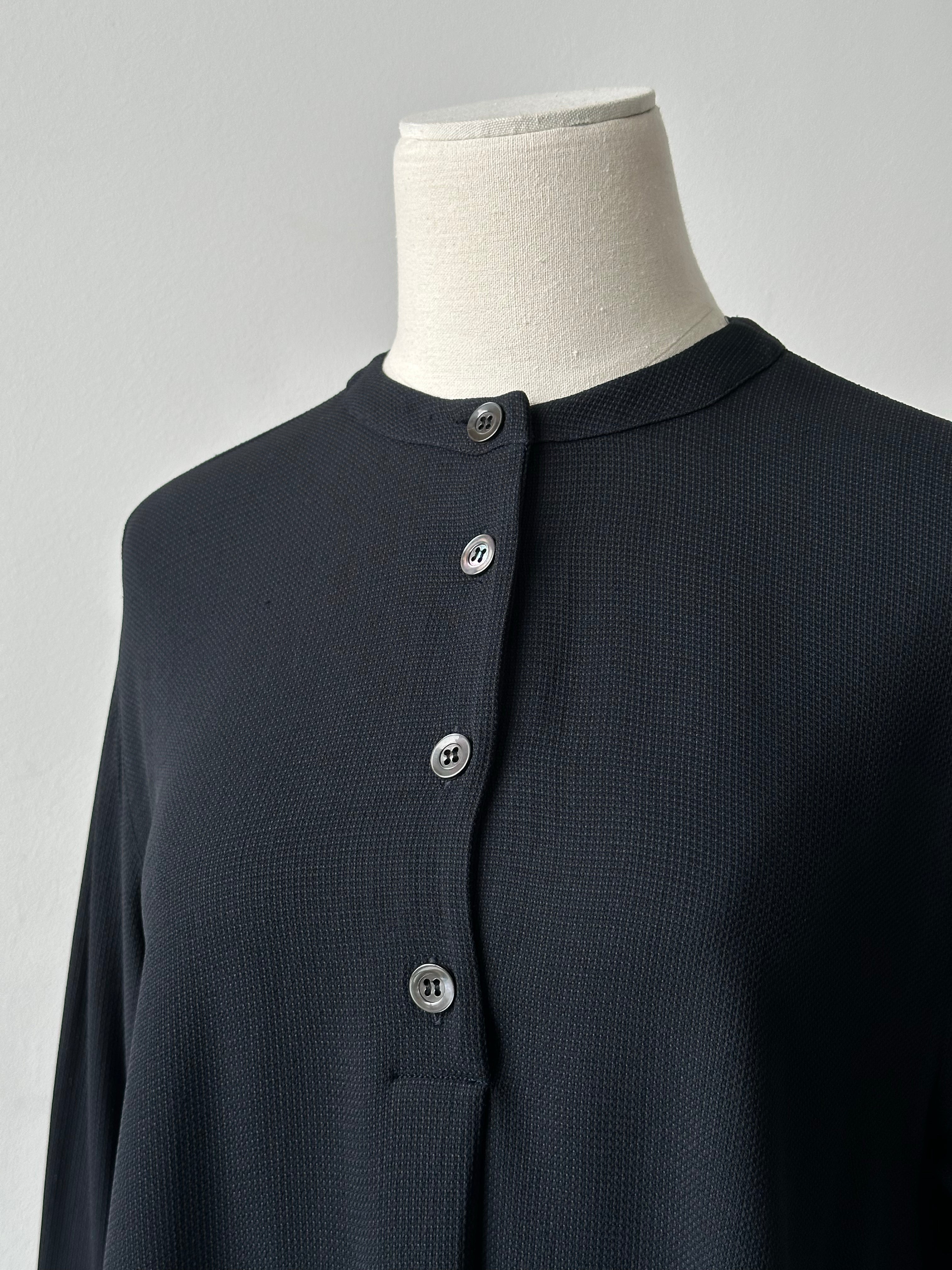 Mani 1990s Button Neck Cropped Top - S-M