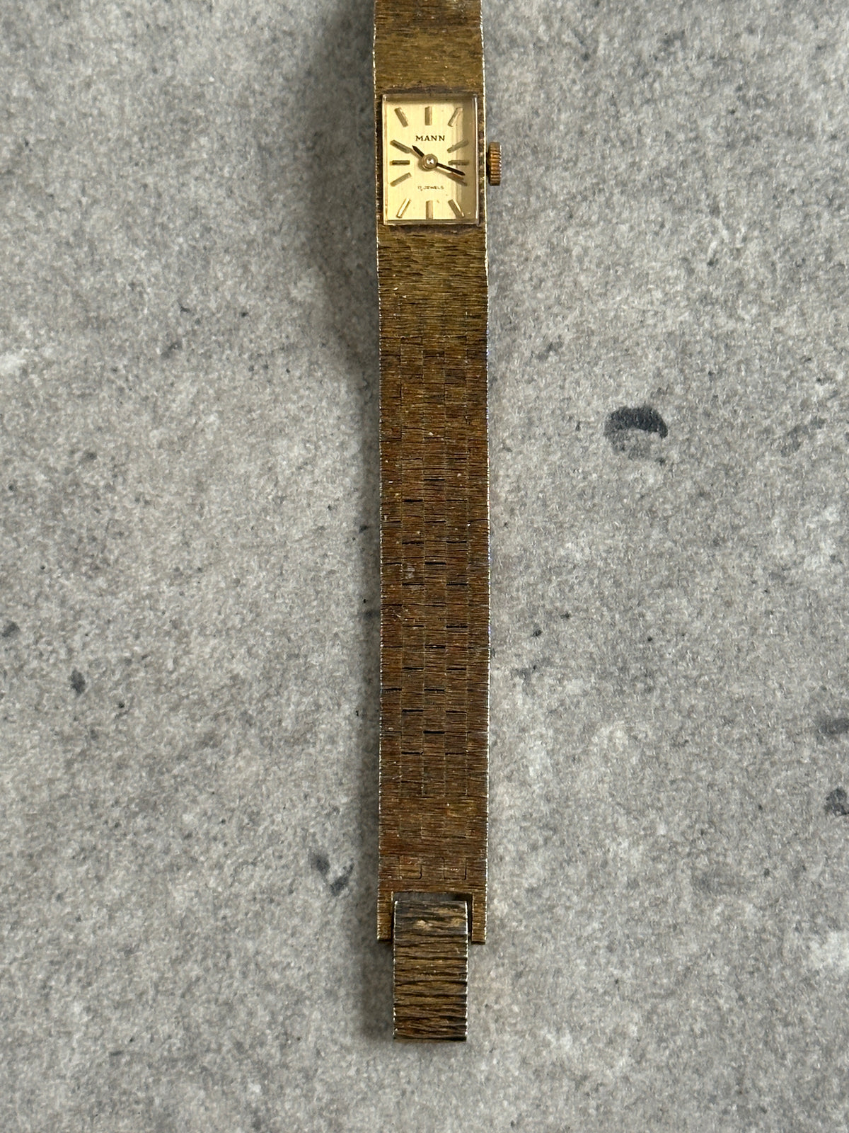 Mann 1970s Swiss 17 Jewel Mechanical Bracelet Watch