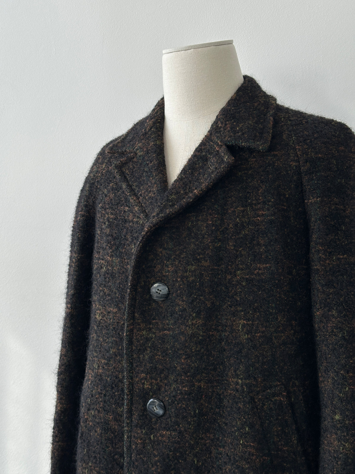 Vintage 1990s Wool Mohair Single Breasted Coat - L