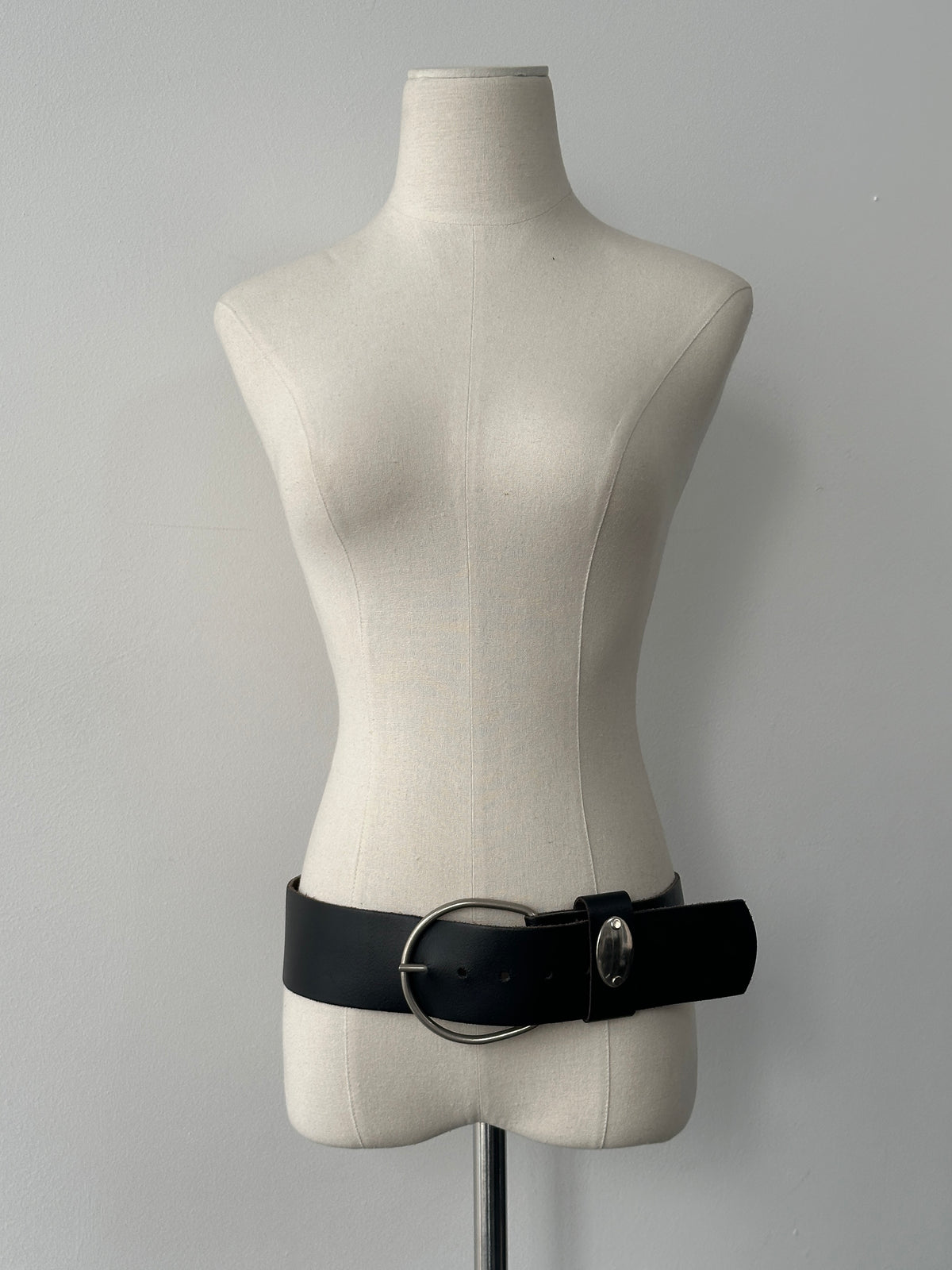 Vintage 1990s Leather Chunky Belt - W29-34