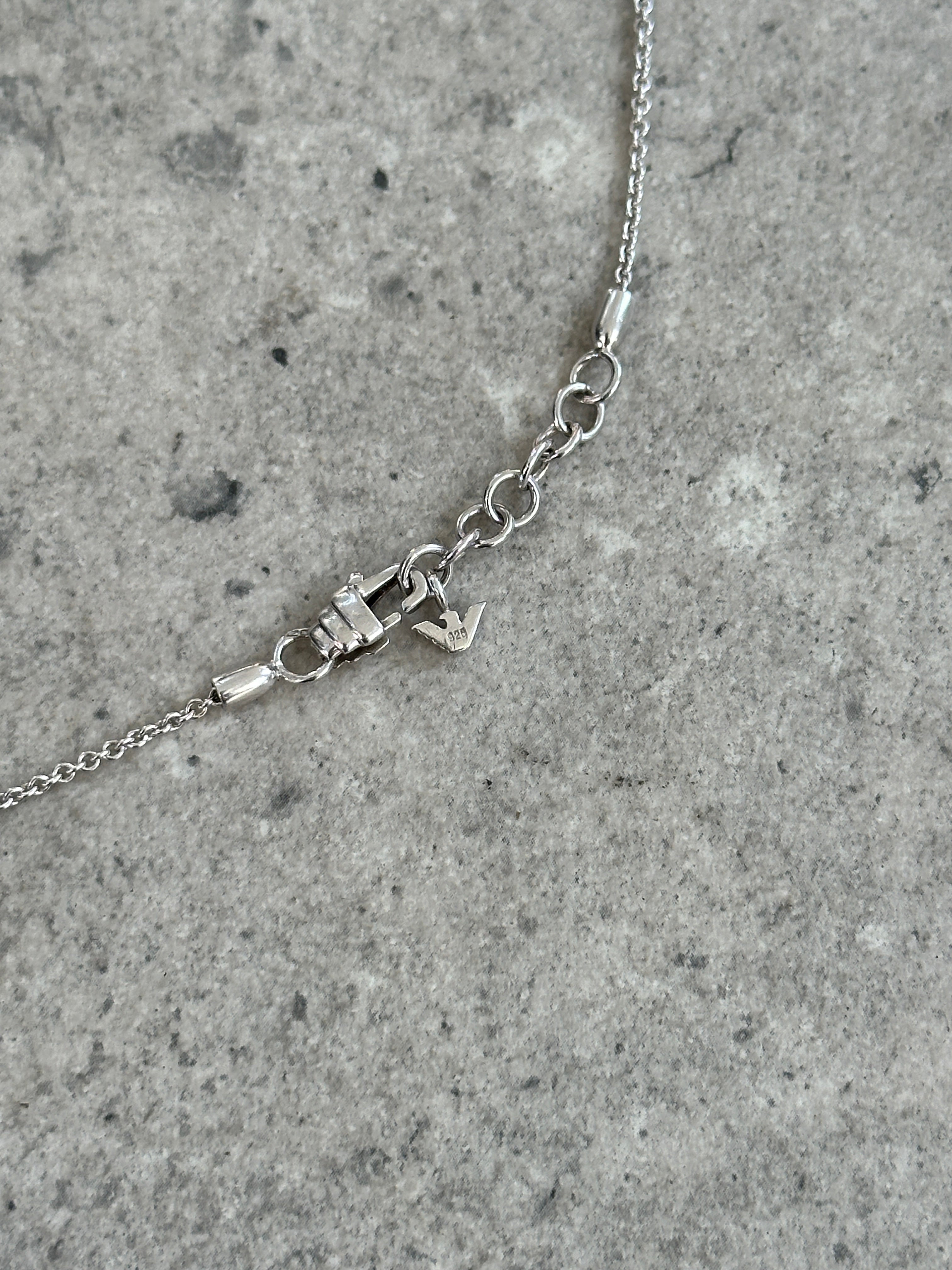 Emporio Armani 2000s Sterling Silver Lariat Necklace
