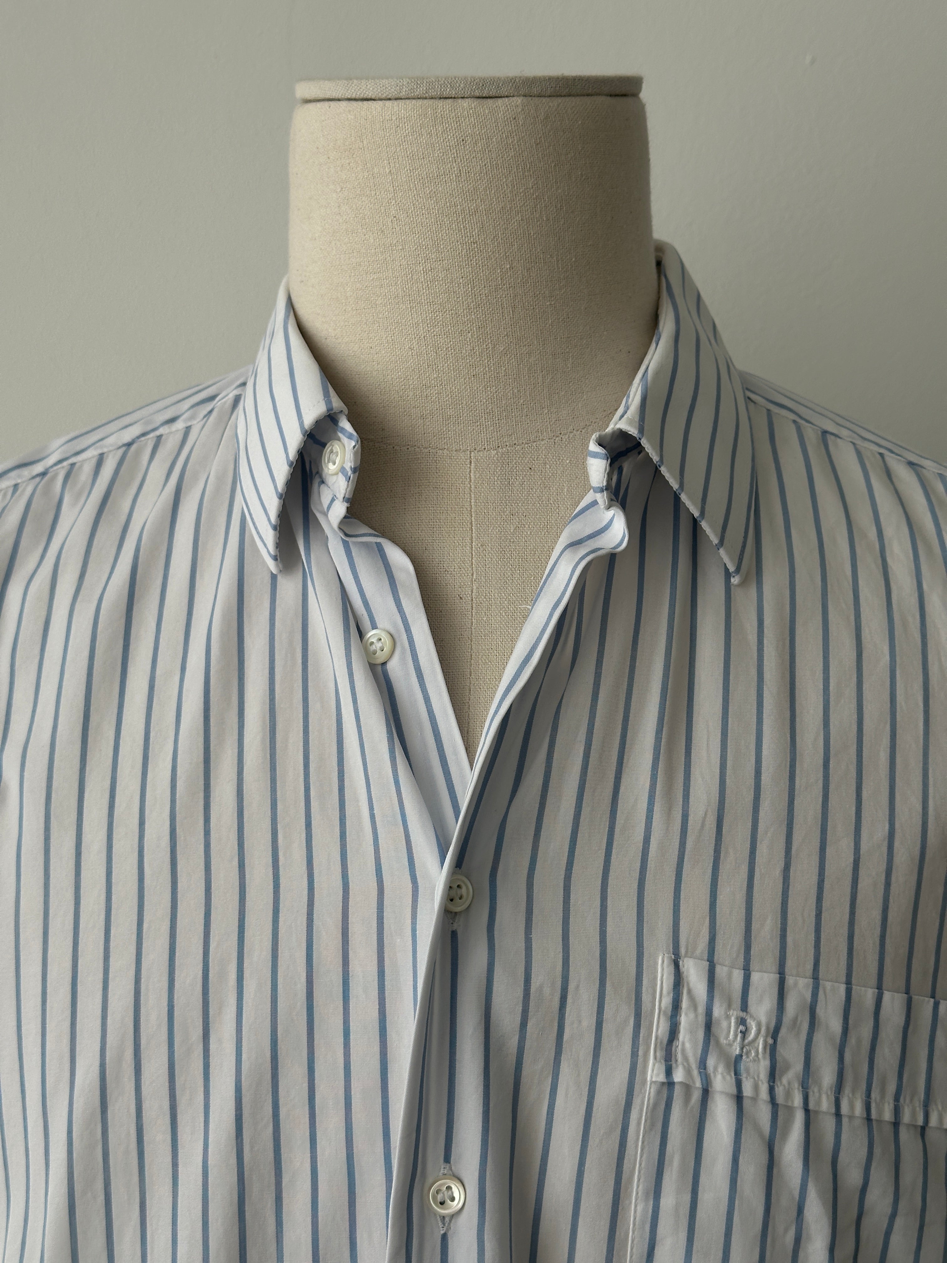 Christian Dior Monsieur Paris 1990s Pure Cotton Striped Shirt - L