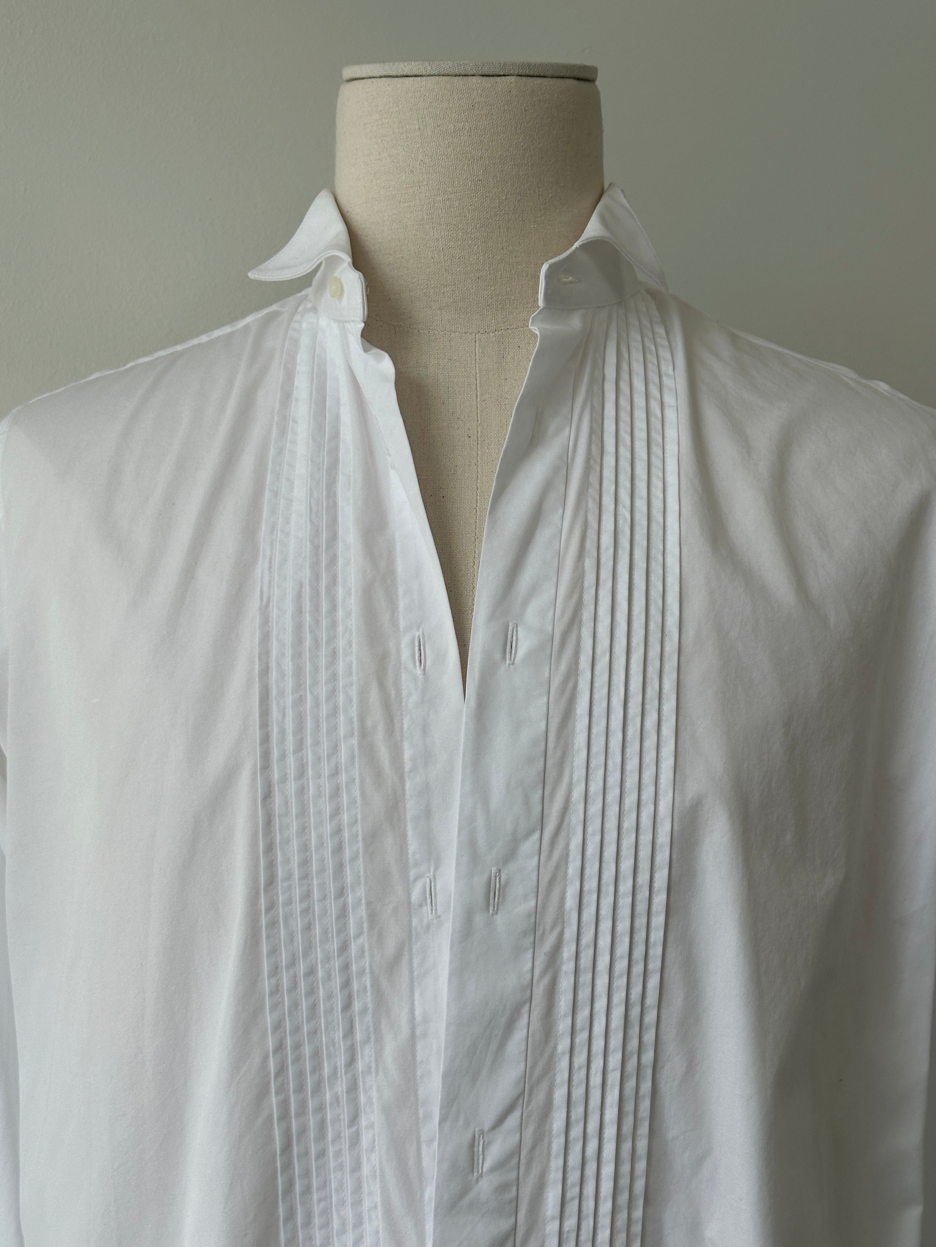 Christian Dior Monsieur 1990s Pure Cotton Tuxedo Shirt - M