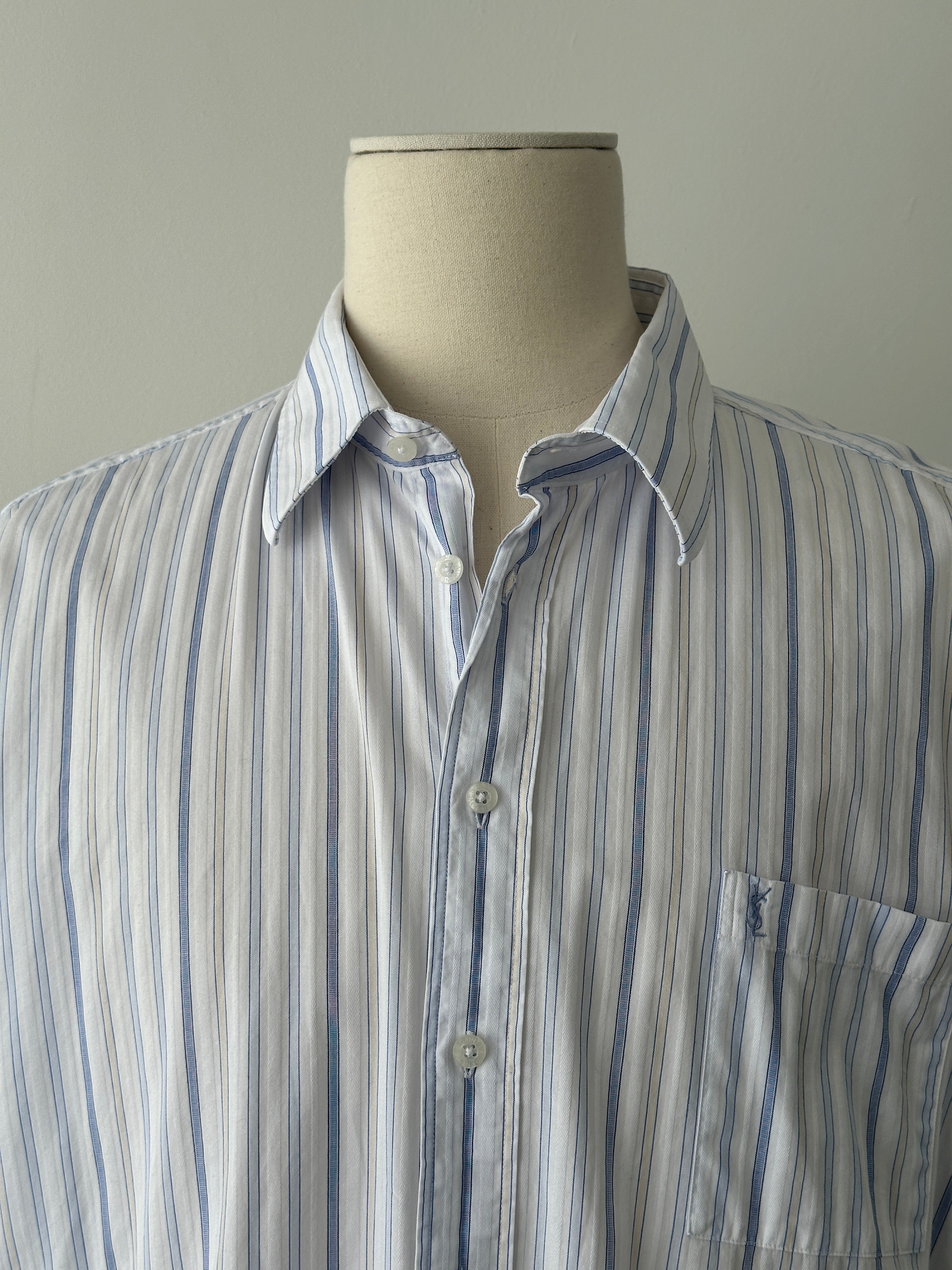 Yves Saint Laurent 2000s Pure Cotton Striped Shirt - XXL