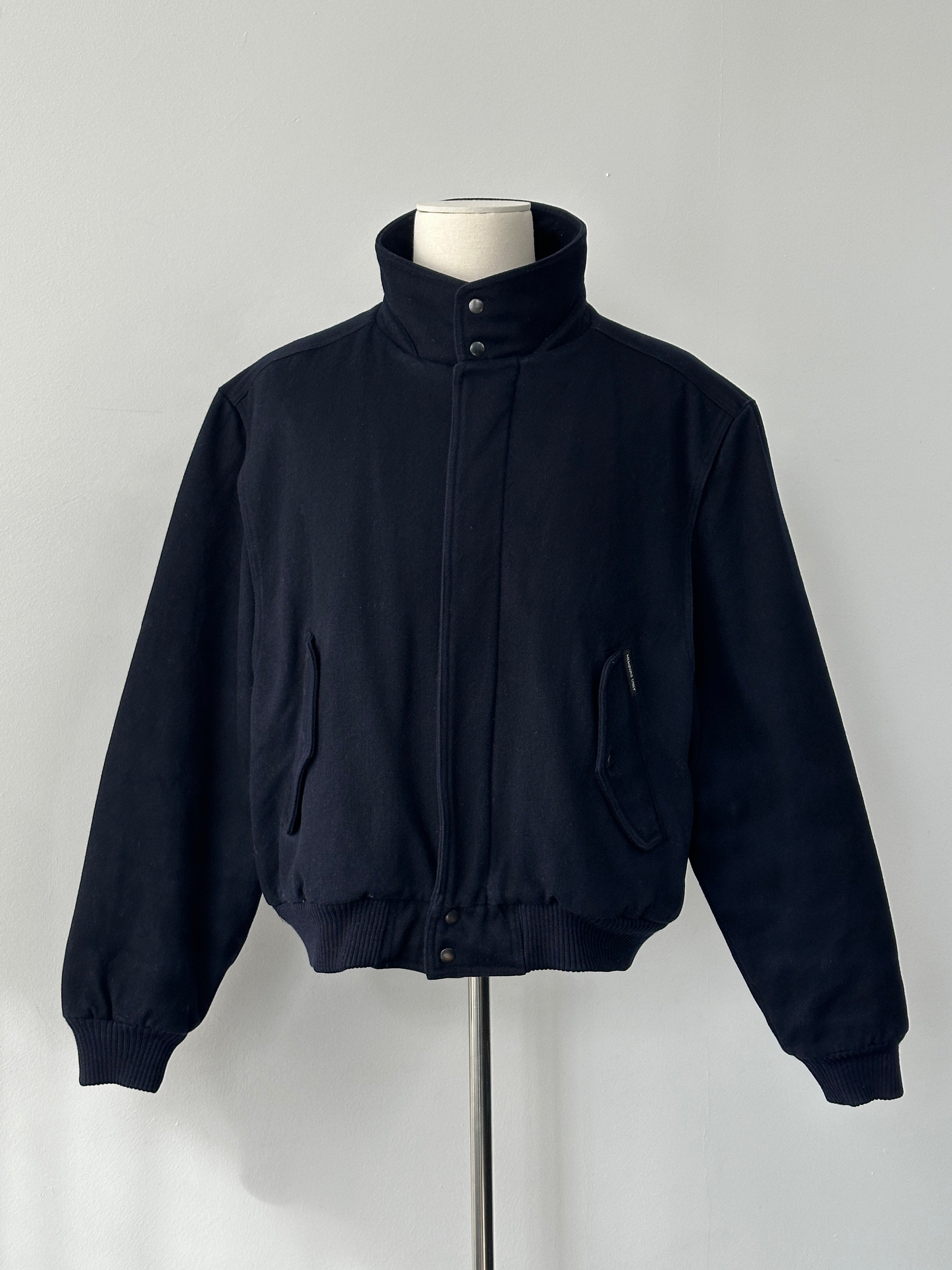 Vintage 1990s Pure Wool High Neck Jacket - XL | SYLK