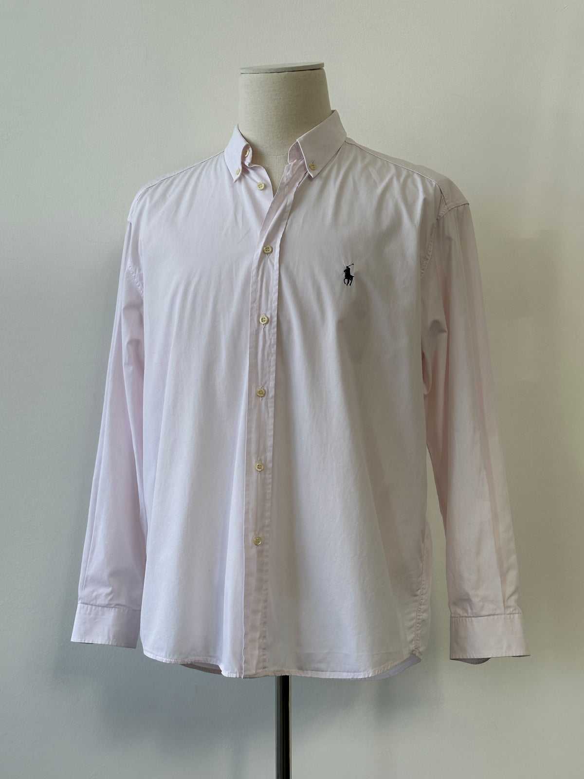 Ralph Lauren Polo 1990s Pure Cotton Logo Shirt - L