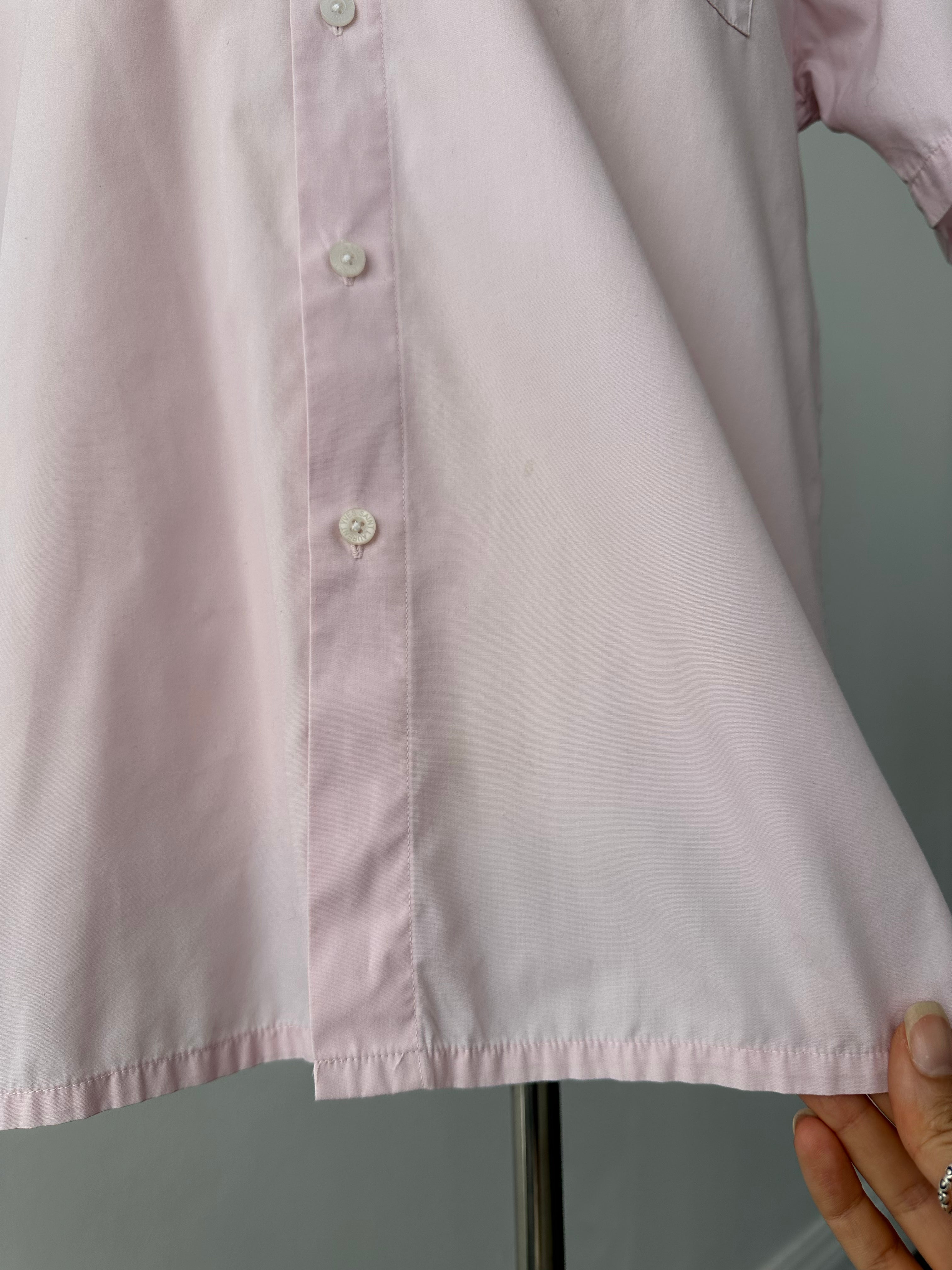 Yves Saint Laurent 1990s Cotton Short Sleeve Shirt - M-L