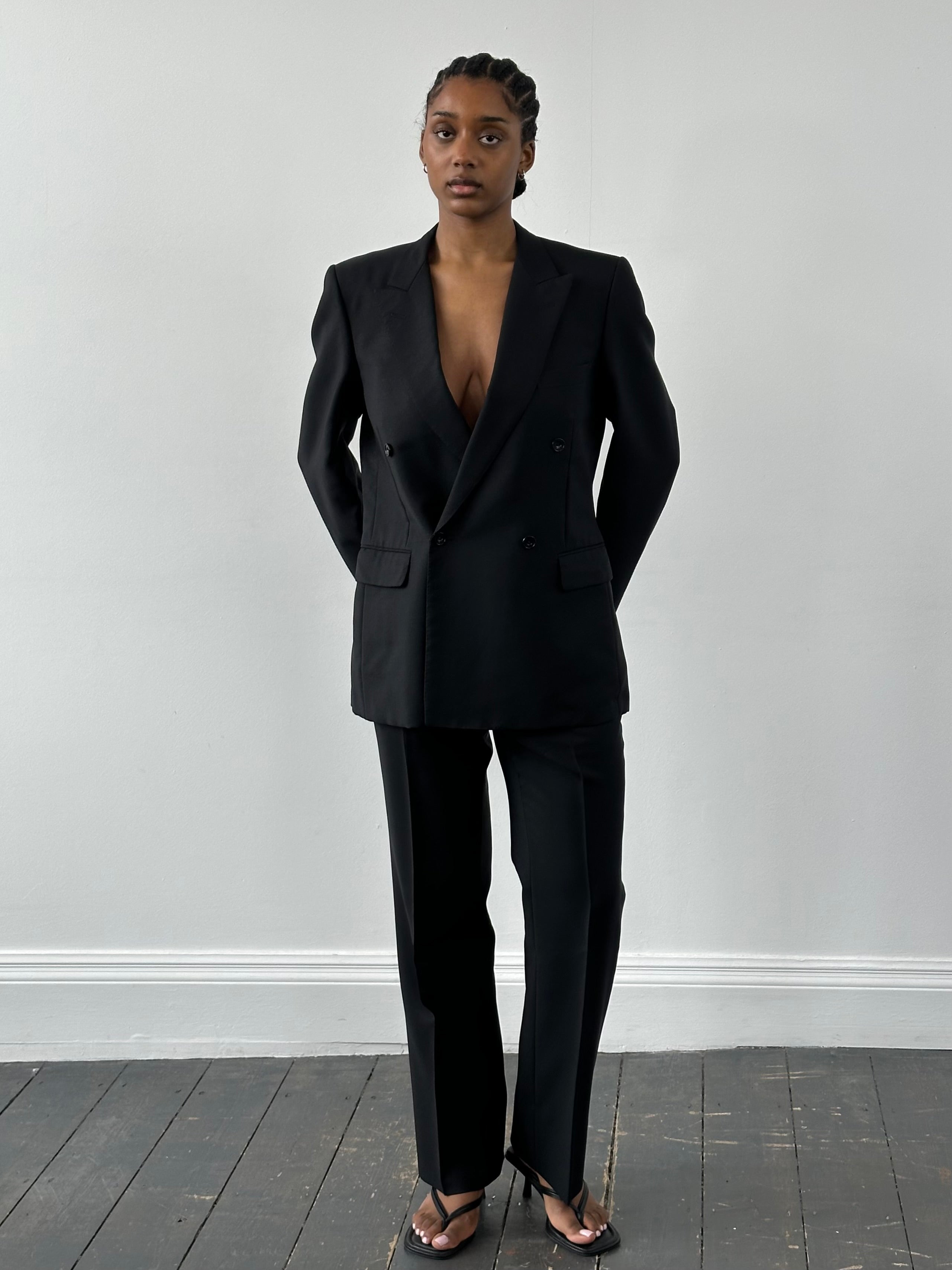 Christian Dior 1990s Pure Wool Double Breasted Suit - 38S/W30 - SYLK