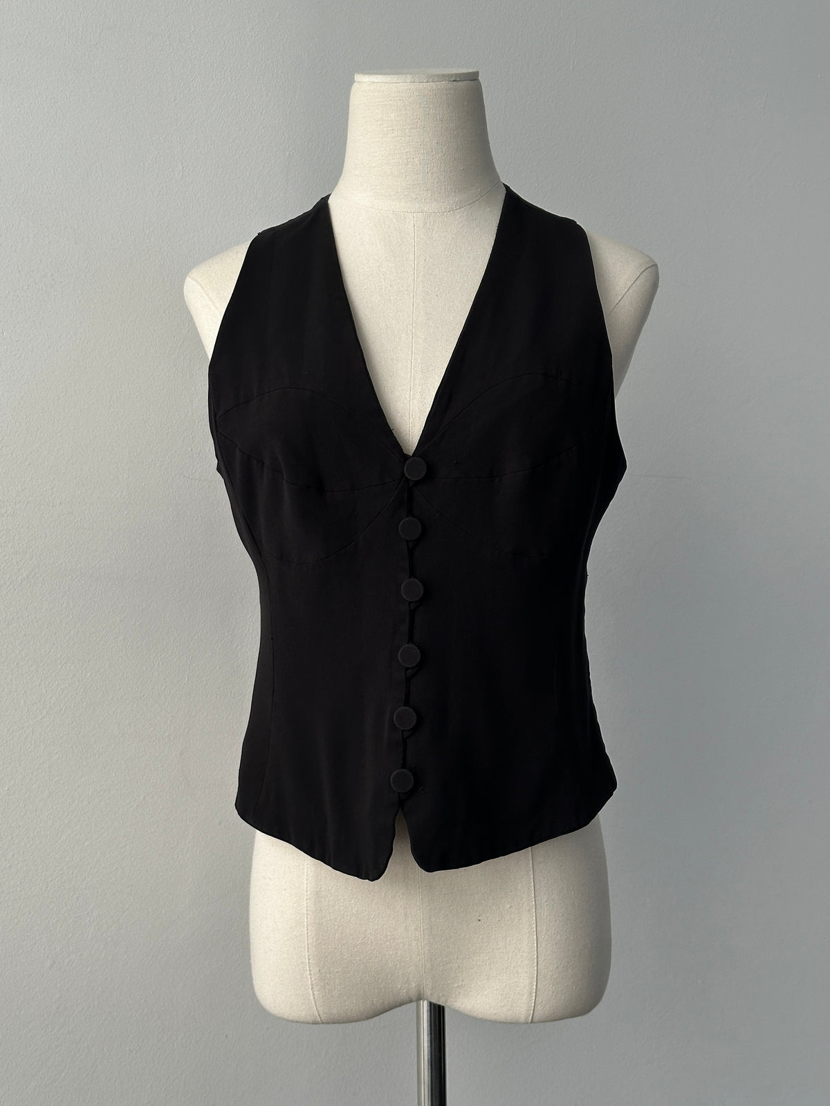 Emporio Armani 1990s Fitted Tailored Single Button Waistcoat - M