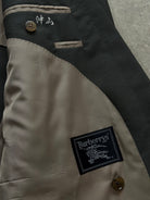 Burberry 1990s Wool Mohair Double Breasted Blazer - XL