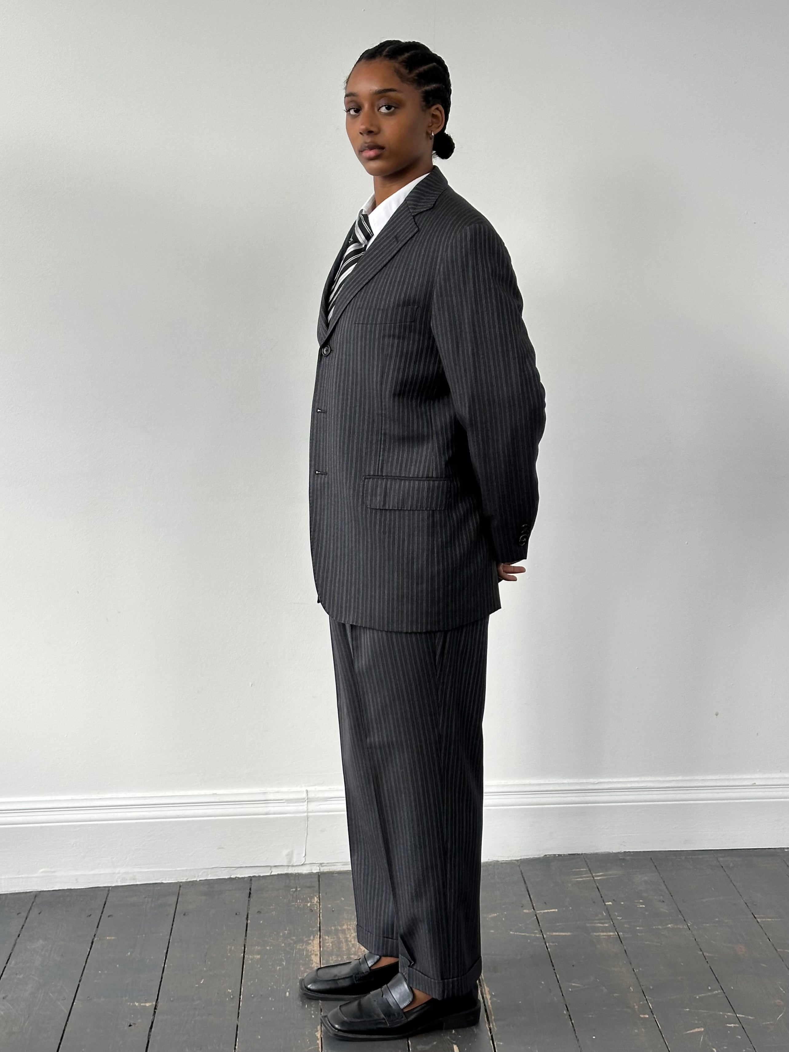 Loro Piana x Visaruno 2000s Pure Wool Stripe Suit - 40R/W32 - SYLK