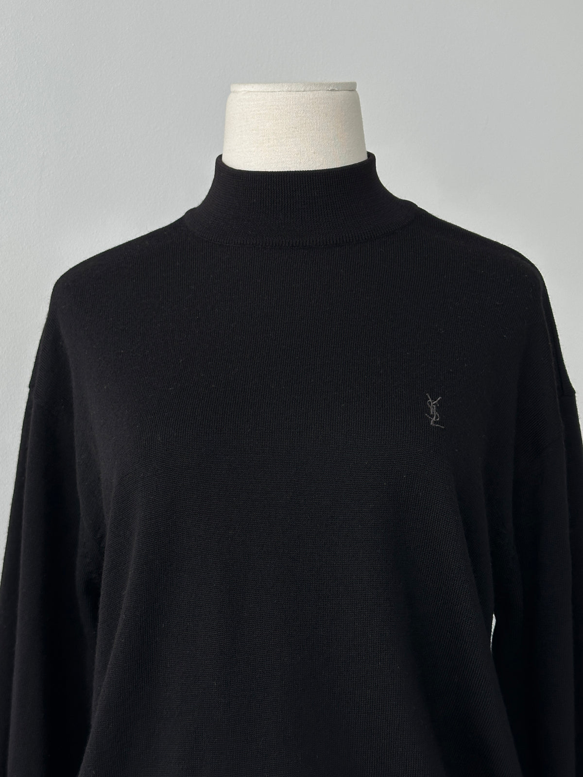 Yves Saint Laurent 1990s Wool High Neck Jumper - M